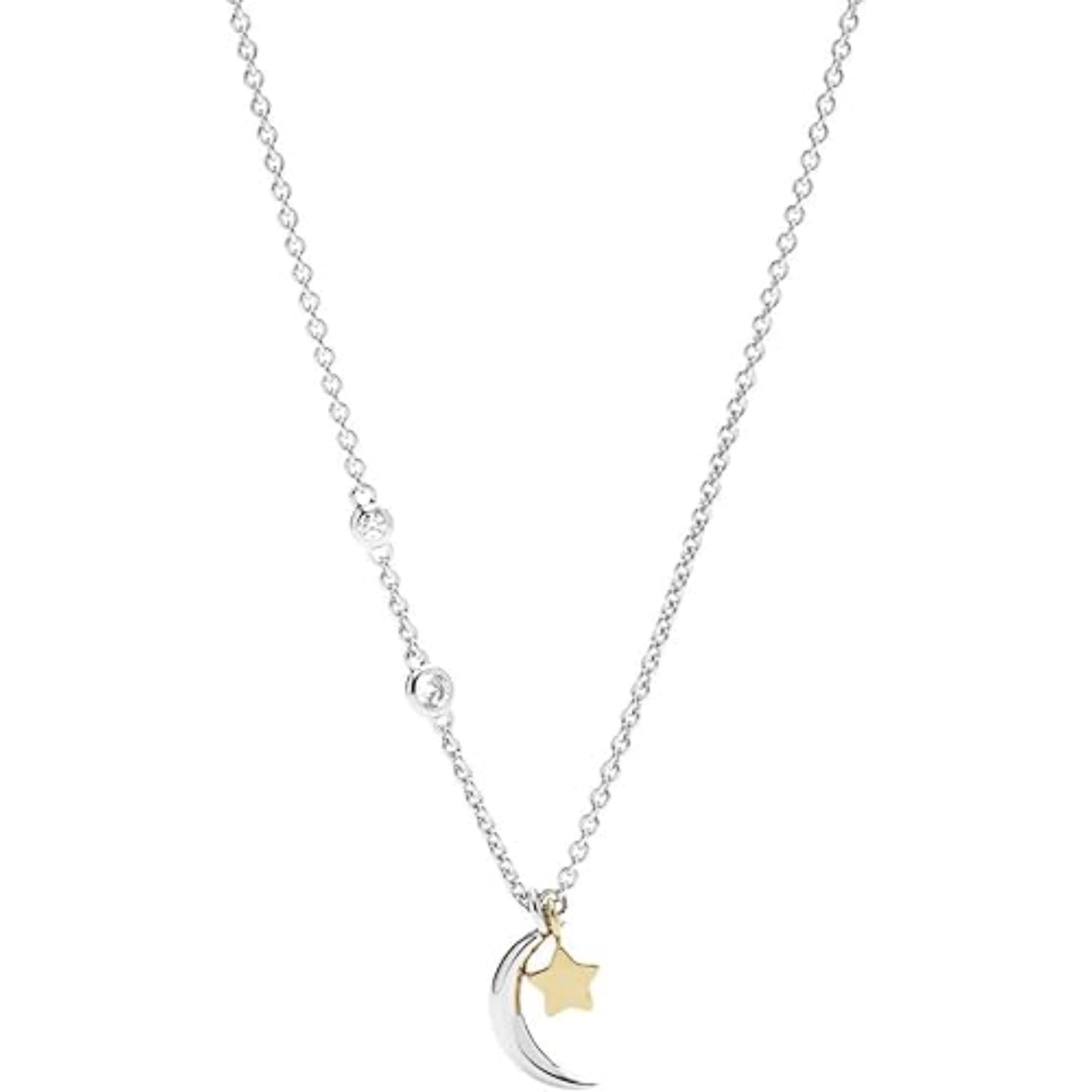Fossil Star and Crescent Moon Women's Necklace JFS00432998