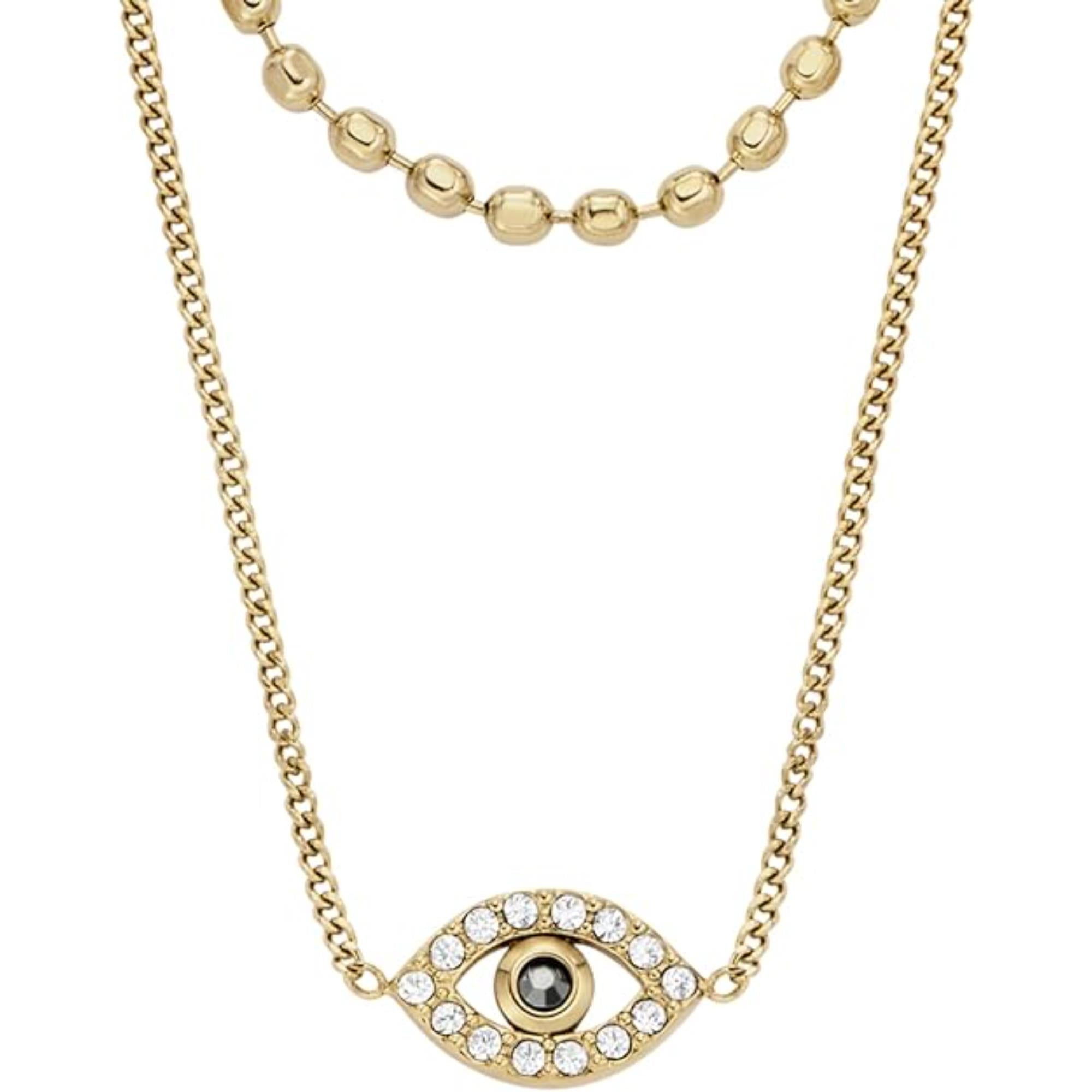 Fossil Stainless Heritage Station Women's Necklace JF04792710