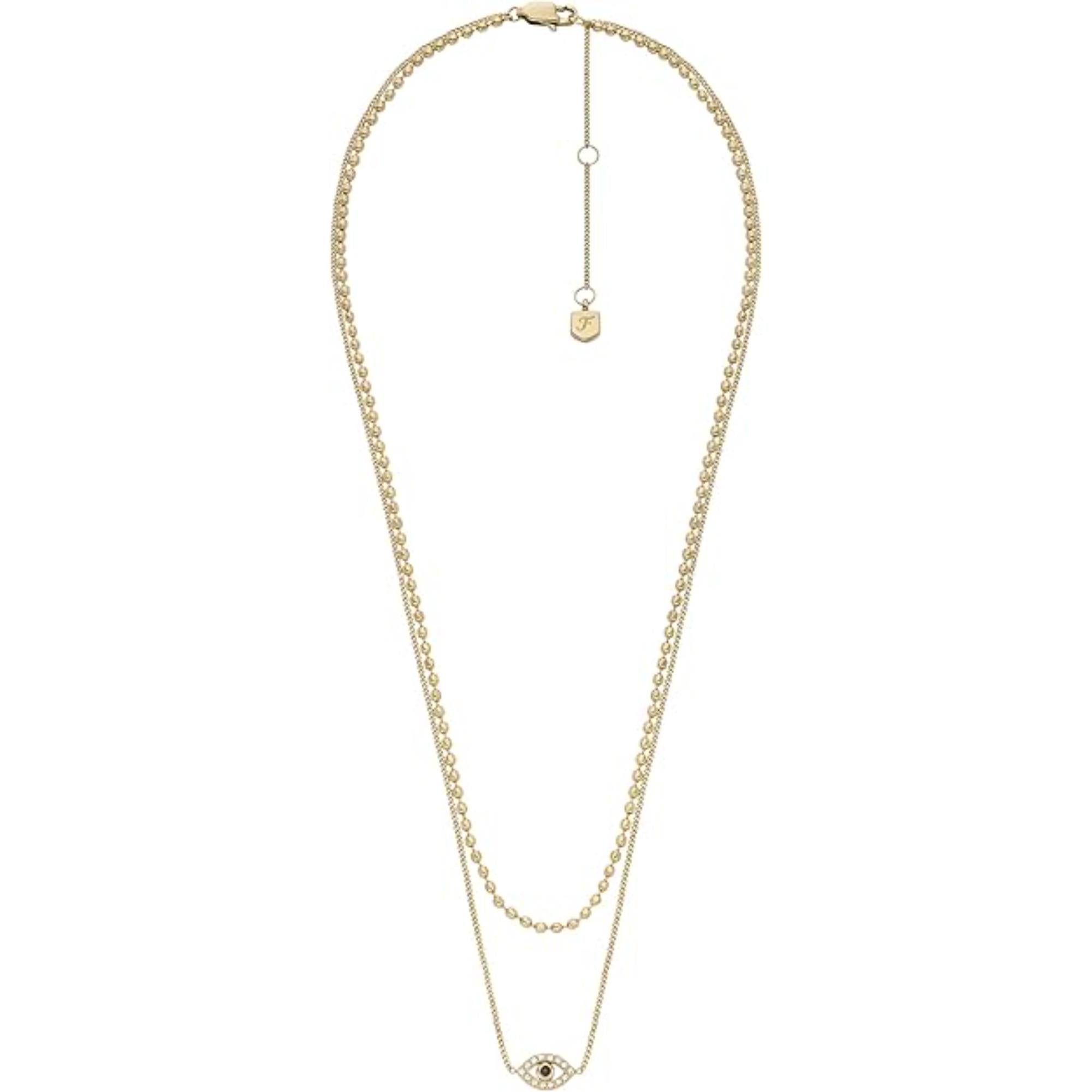 Fossil Stainless Heritage Station Women's Necklace JF04792710