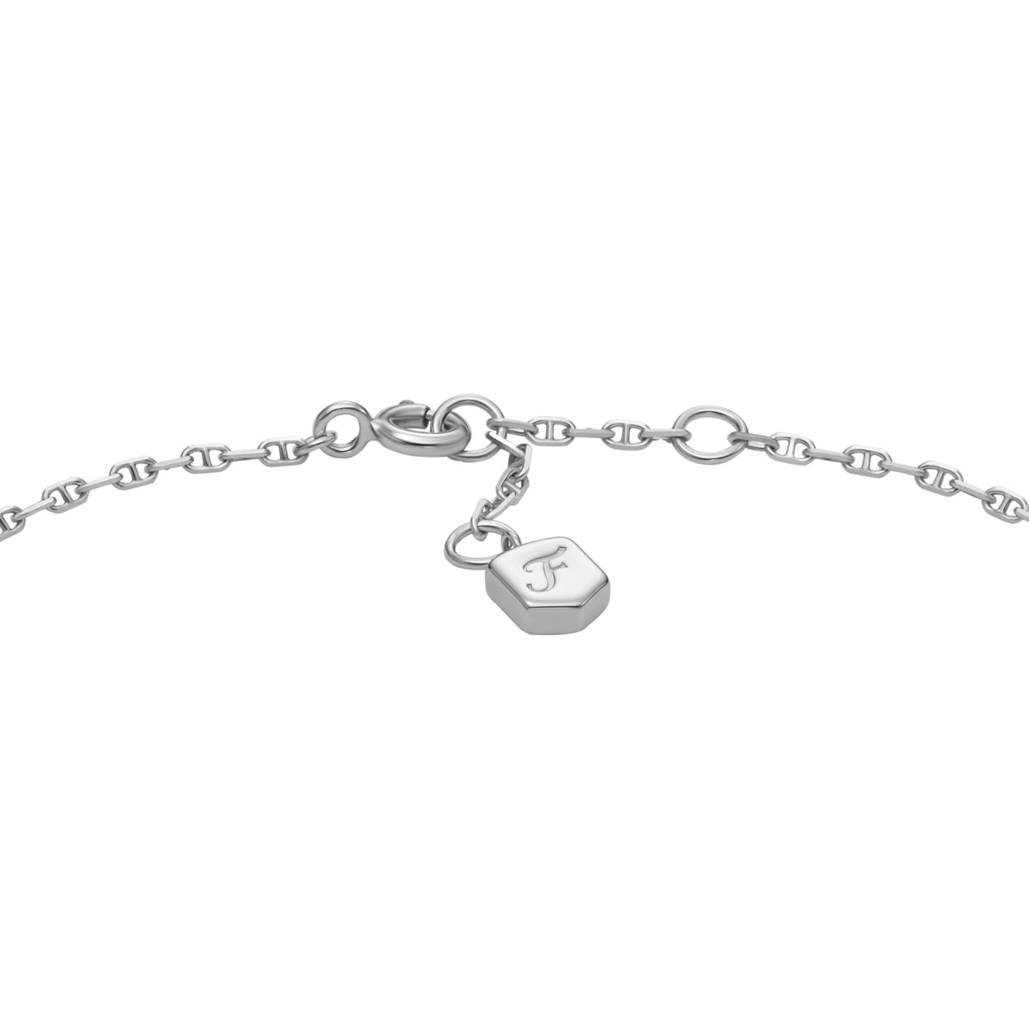 Fossil Sterling Heritage Station Armreif aus Sterlingsilber für Damen JFS00637040