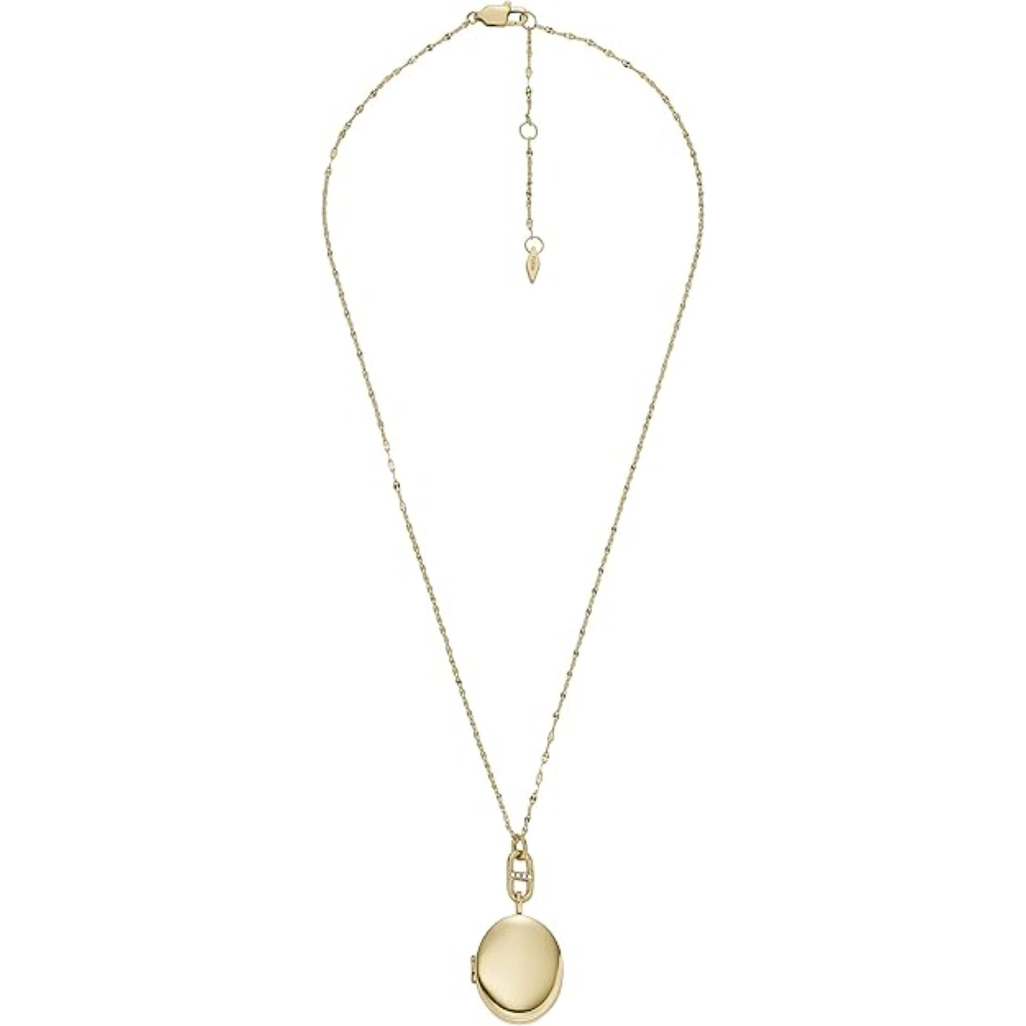 Fossil Heritage Locket Collection goldfarbene Edelstahl-Halskette für Frauen JF04426710