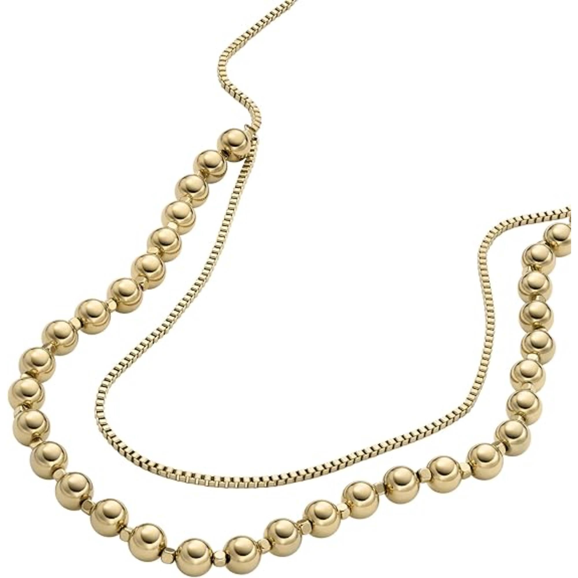 Fossil All Stacked Up Gold-Tone Women's Necklace JA7248710
