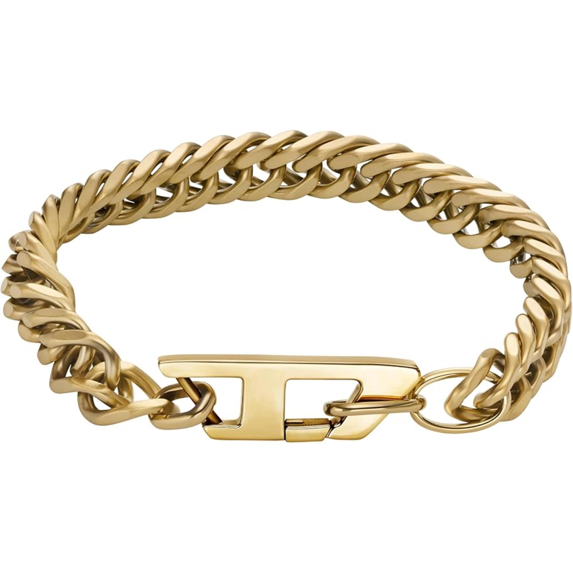 Diesel Matte Gold-Tone Stainless Steel Chain Link Bracelet DX1511710