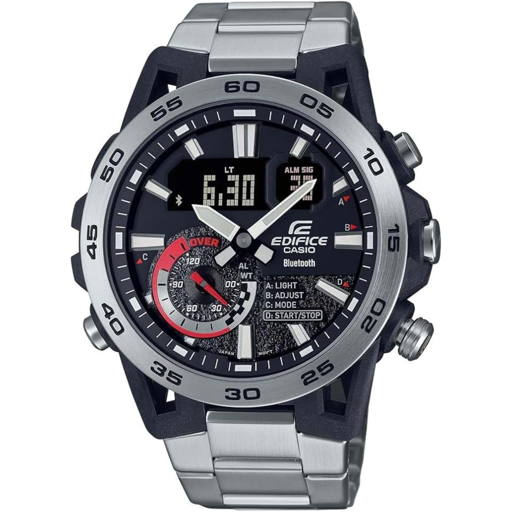 Casio Edifice Stahl Bluetooth Carbonharz Chronograph Herren Uhr ECB-40D-1AEF