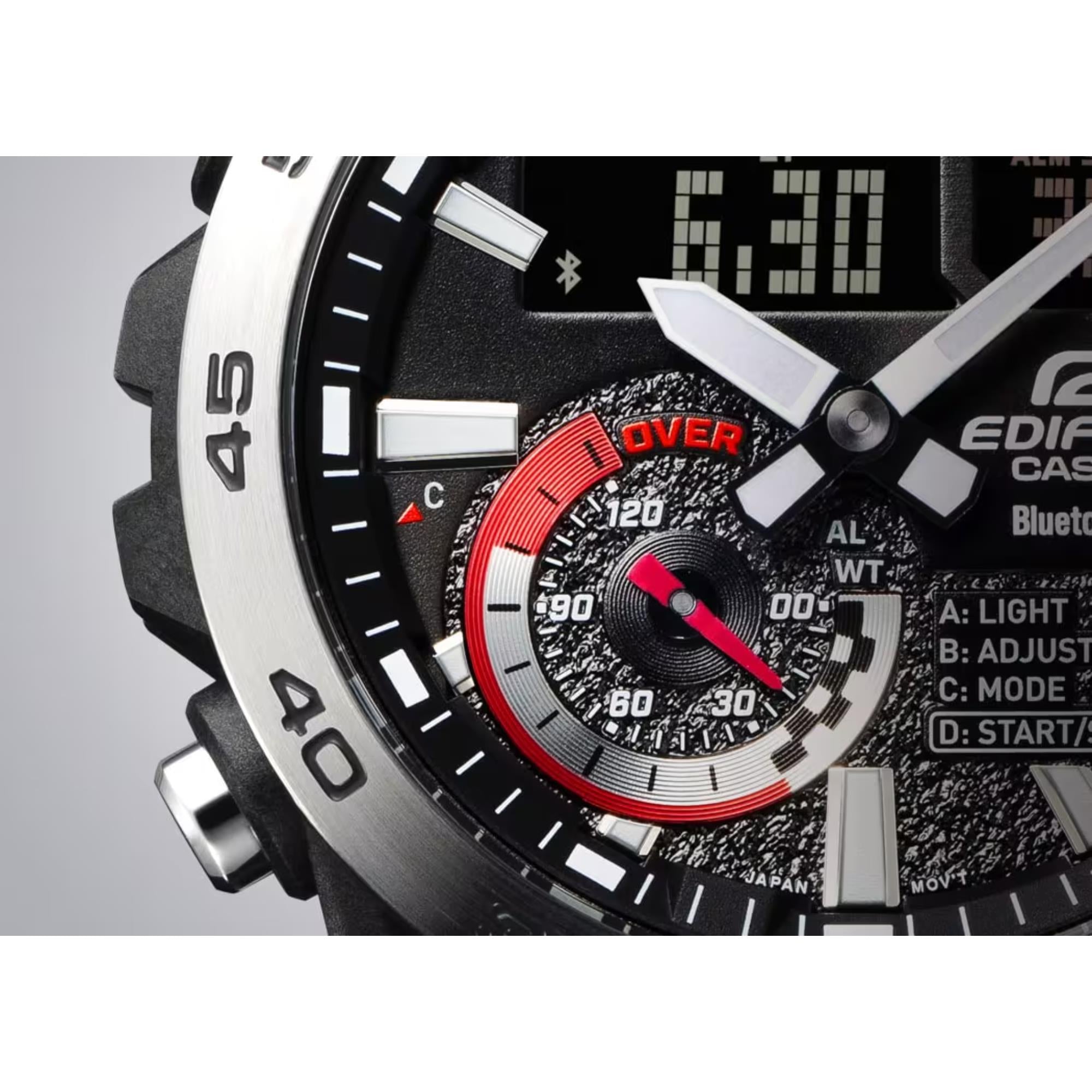 Casio Edifice Stahl Bluetooth Carbonharz Chronograph Herren Uhr ECB-40D-1AEF