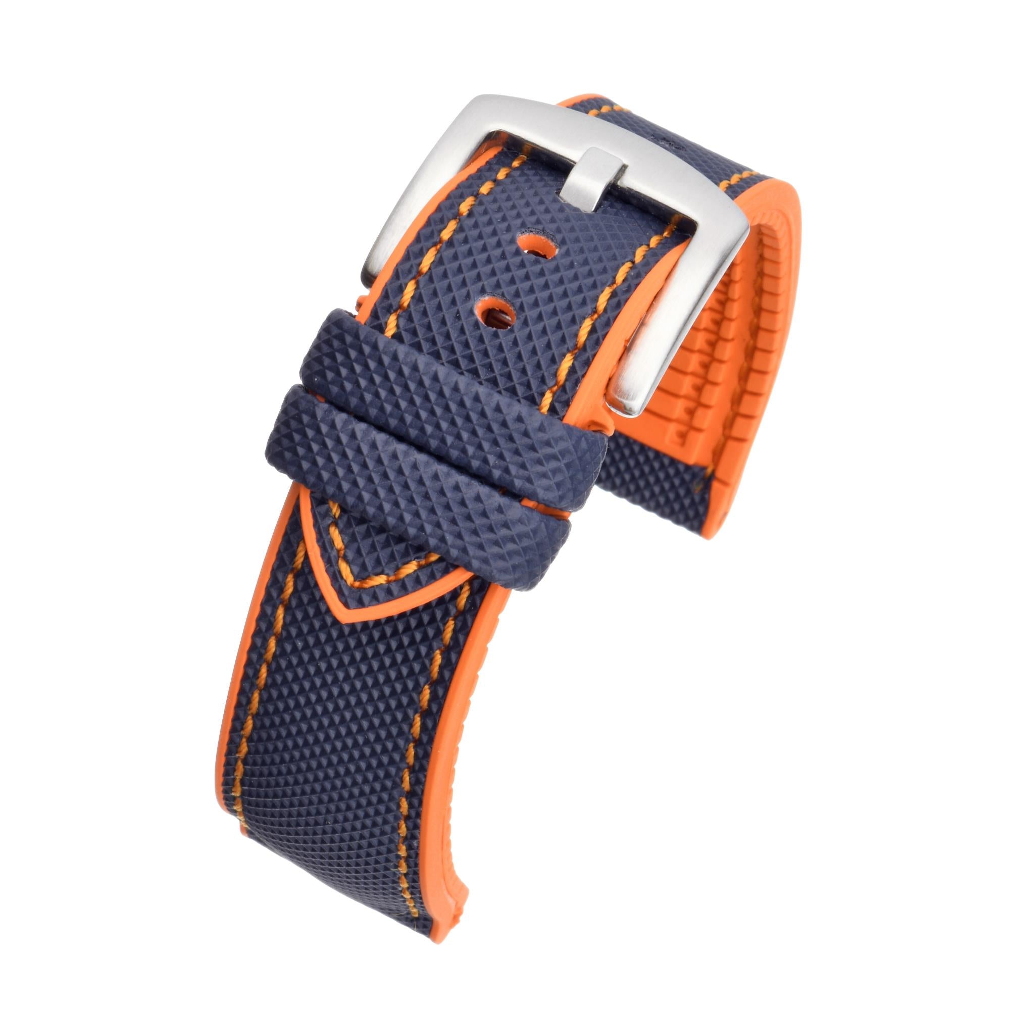 LBS Navy/Orange Premium Watch Strap WS250/22