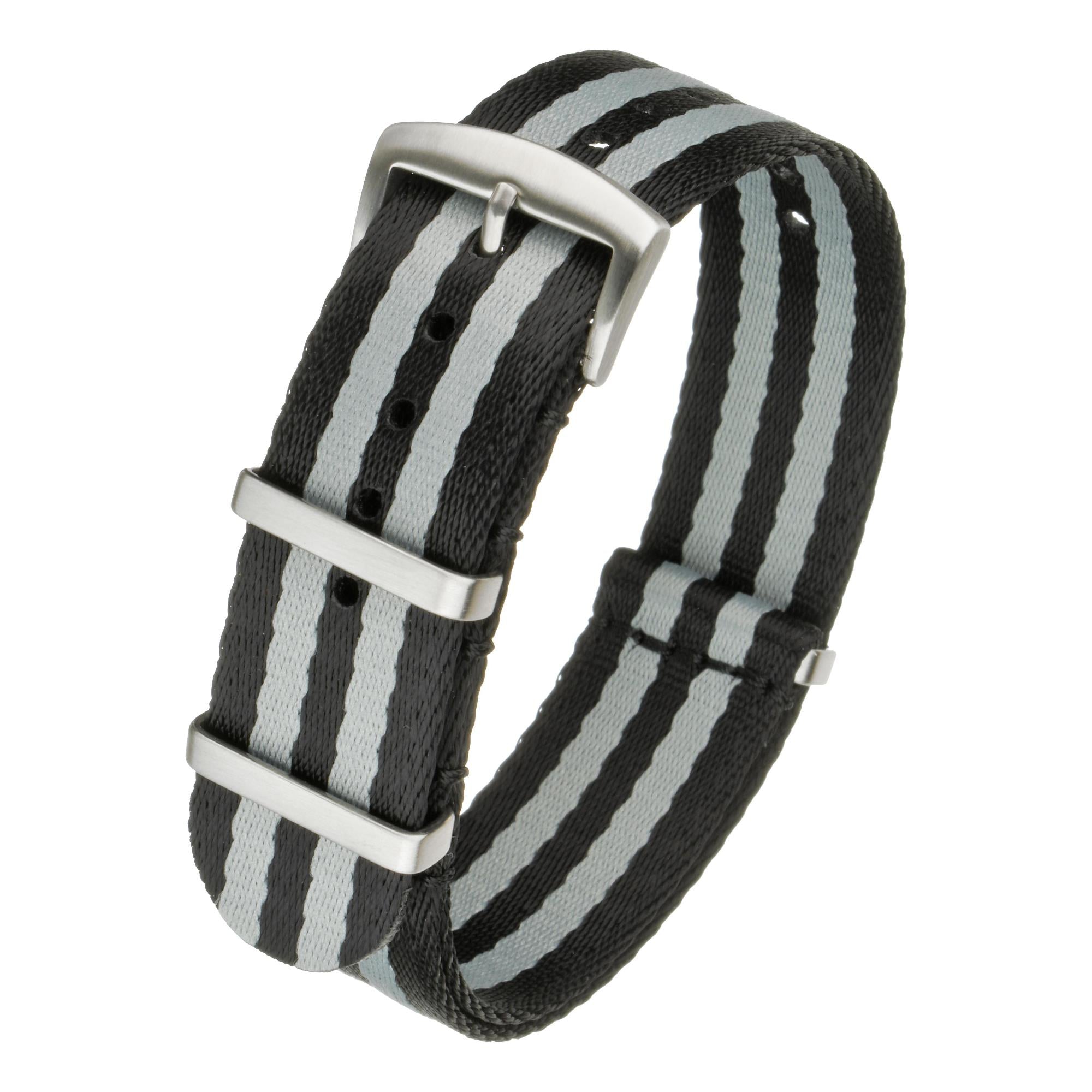 LBS Black/Grey Premium Seat Belt Military Watch Strap MOD31/20