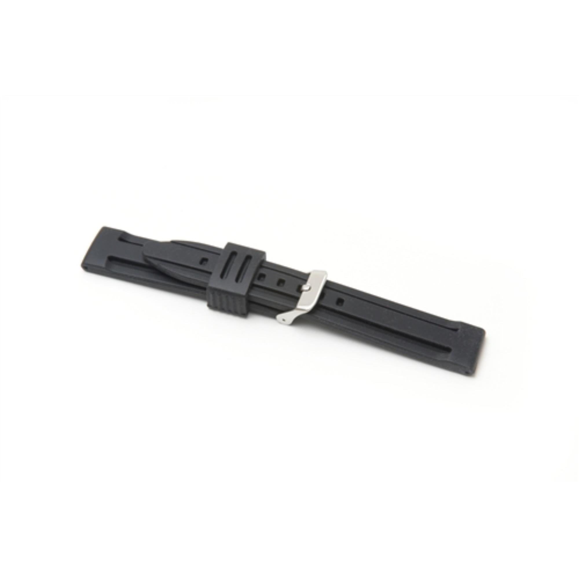 LBS Black Silicone Watch Strap 8001/20 - WatchNation