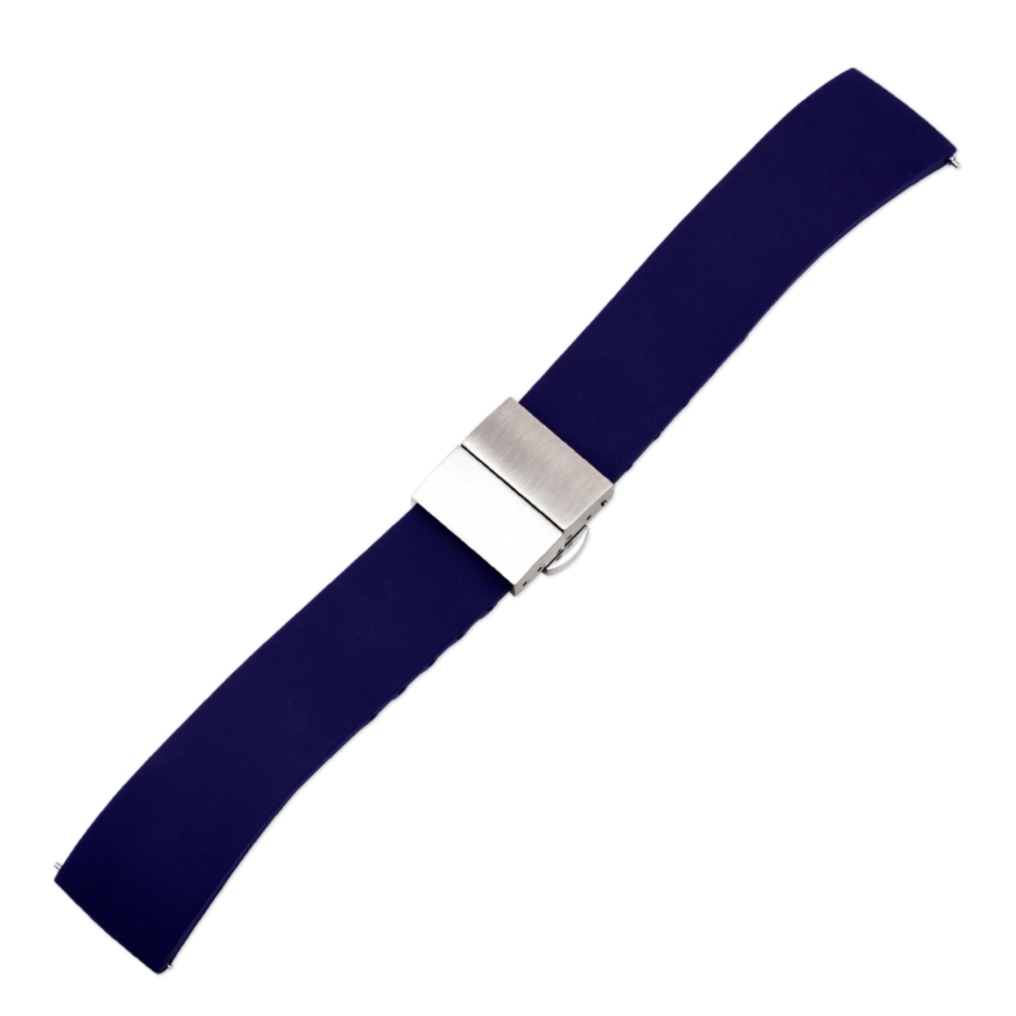 LBS Blaues Premium-Silikon-Uhrenarmband zum Zuschneiden QR für Herren 907/22