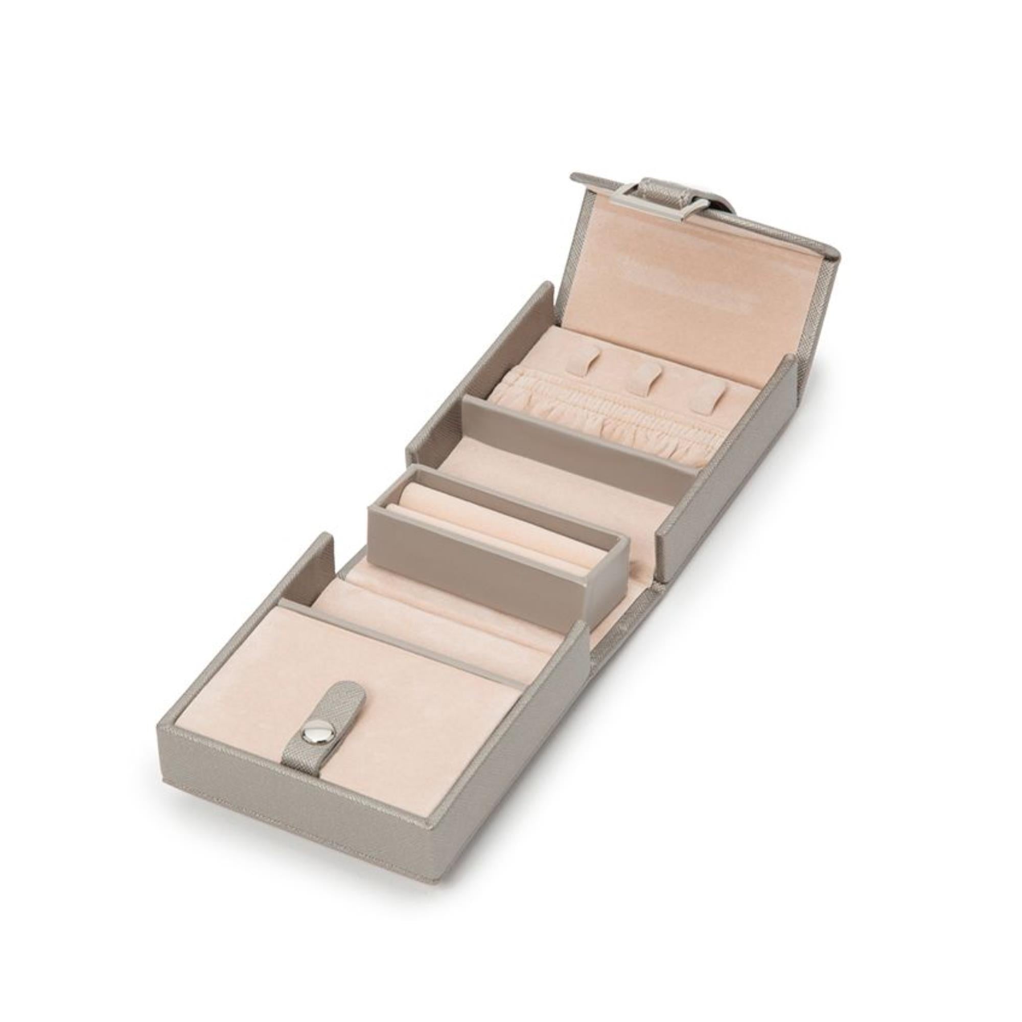 WOLF Heritage Klapp-Juwelenbox Tan Leder 281234