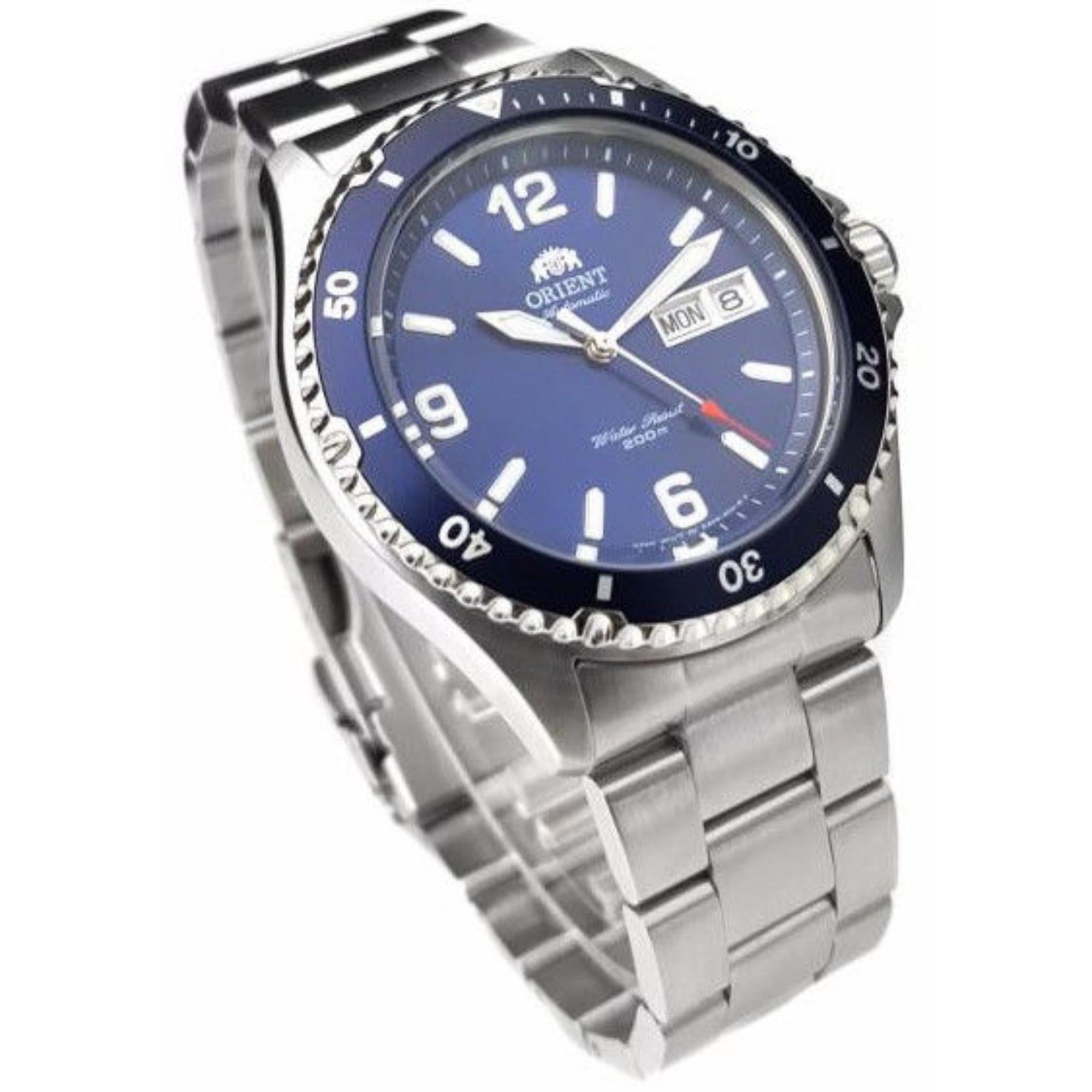 Orient Mako 42mm Blue Dial Steel Mens Automatic Watch TAA02002D9