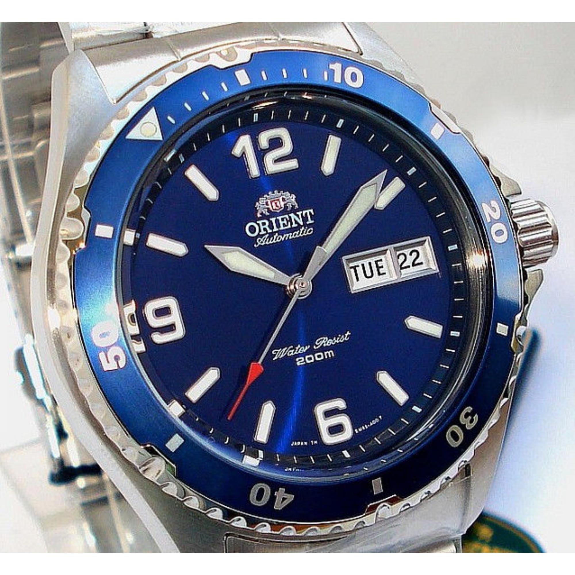 Orient Mako 42mm Blue Dial Steel Mens Automatic Watch TAA02002D9
