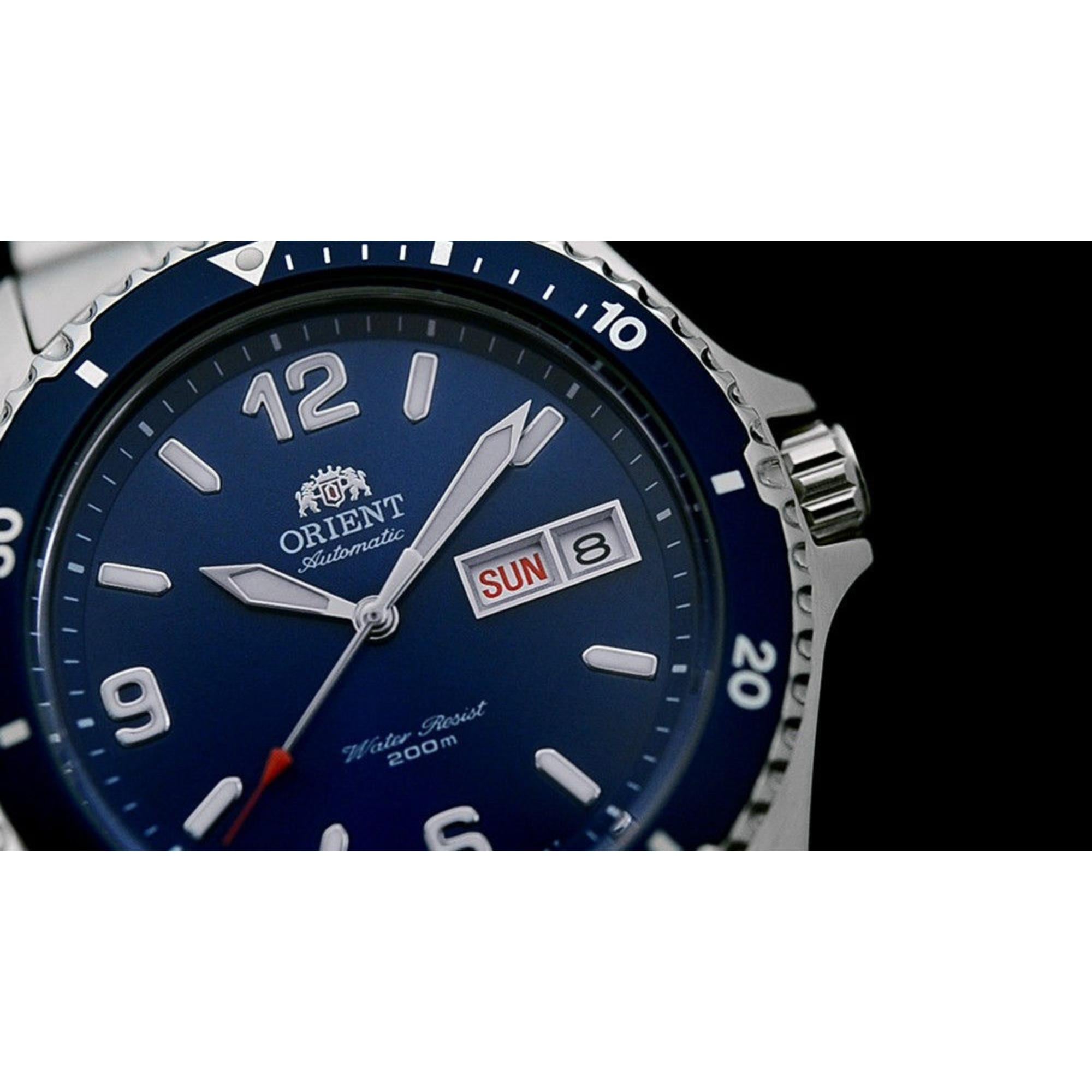 Orient Mako 42mm Blue Dial Steel Mens Automatic Watch TAA02002D9