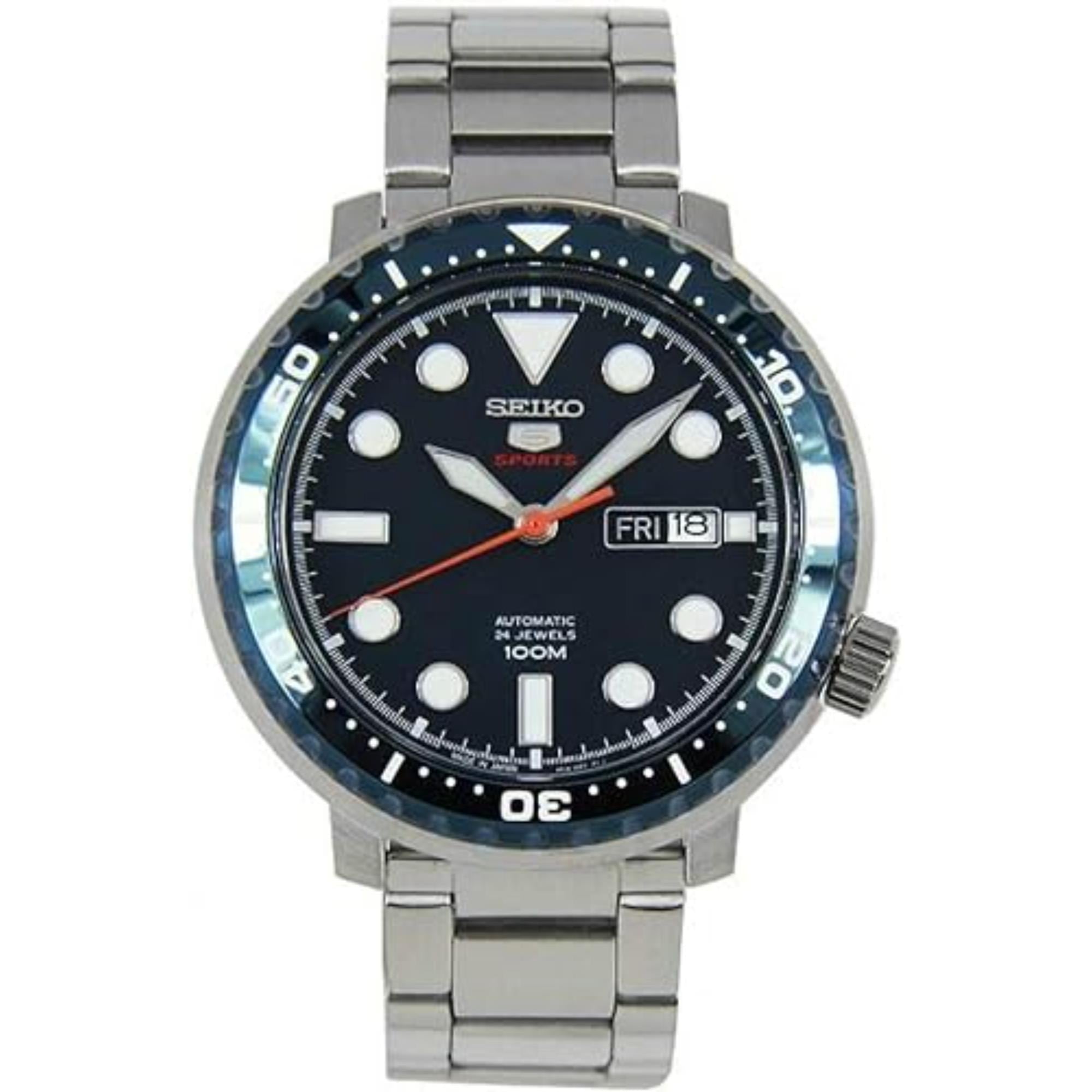 Seiko 5 Sports Bottle Cap Automatic Black/Blue Dial Men’s Watch SRPC63K