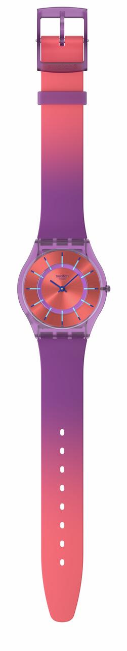 Swatch Sweet Strawberry Dream Rotes Zifferblatt Silikonarmband Uhr SS08V108