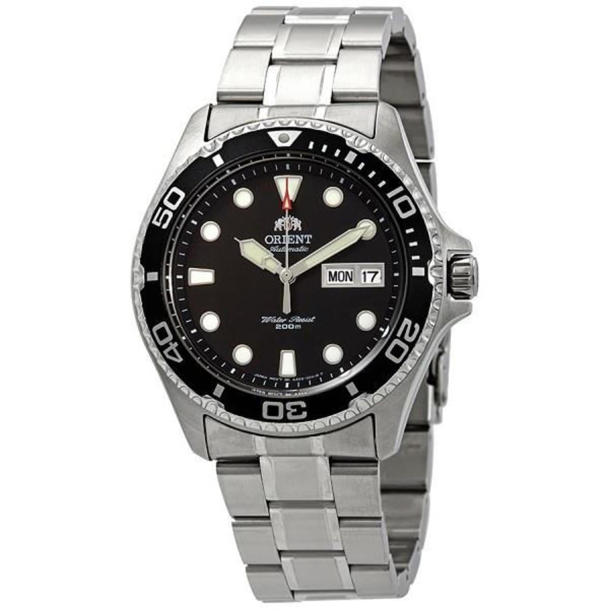 Orient Mako 41.5mm Black Dial Steel Mens Automatic Watch TAA02004B9