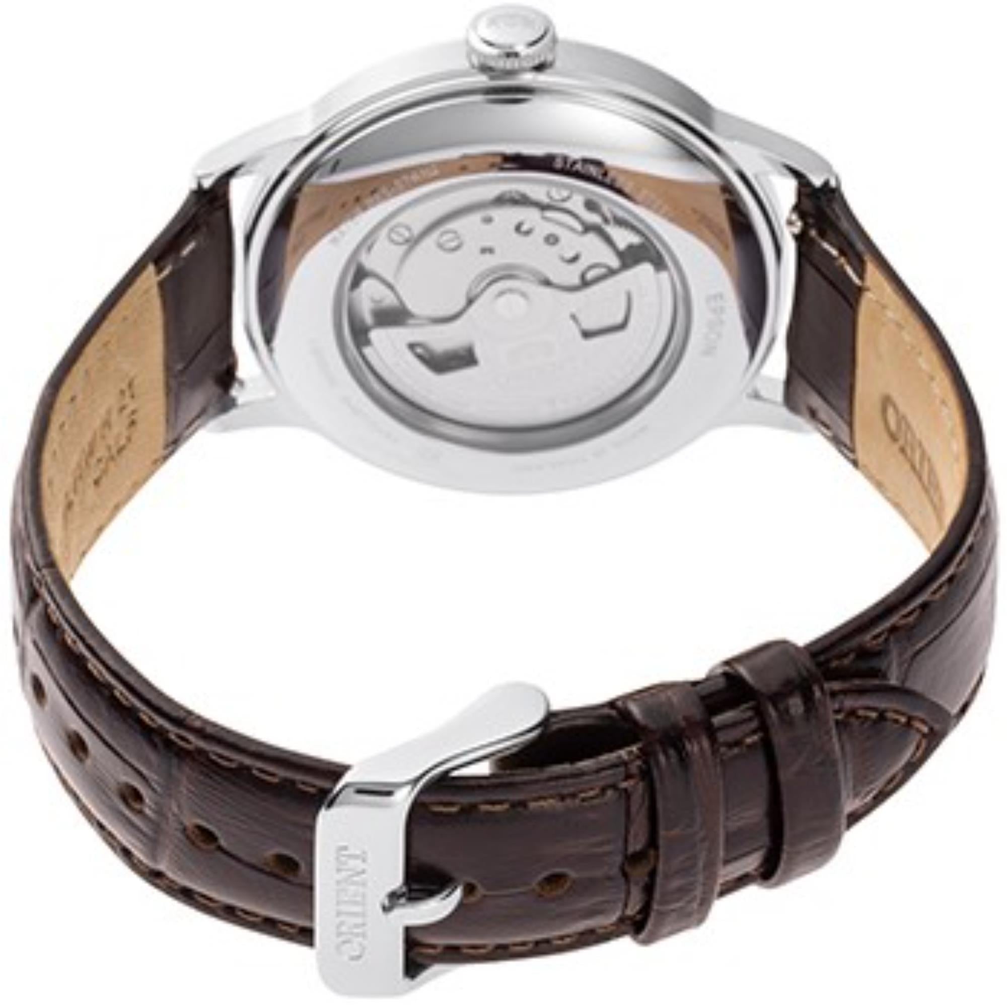 Orient Bambino 40,5 mm Grünes Zifferblatt Leder Herren Automatik Uhr RA-AC0023E30B