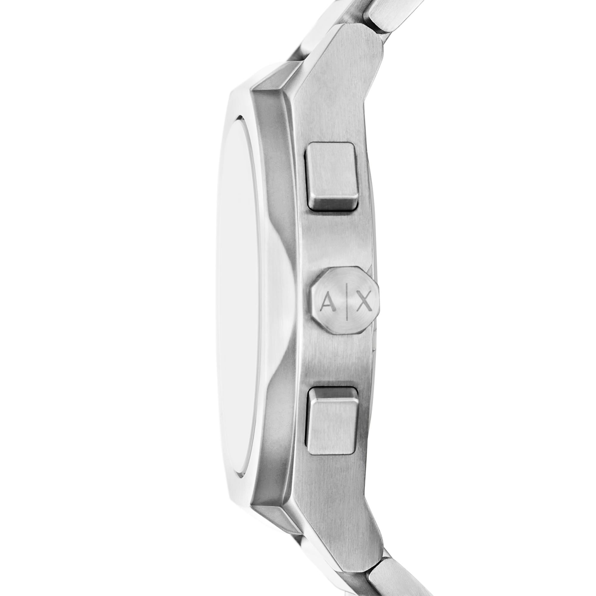 Armani Exchange Rafael 42mm Chronograph Black Dial Steel Mens Quartz Watch AX4186