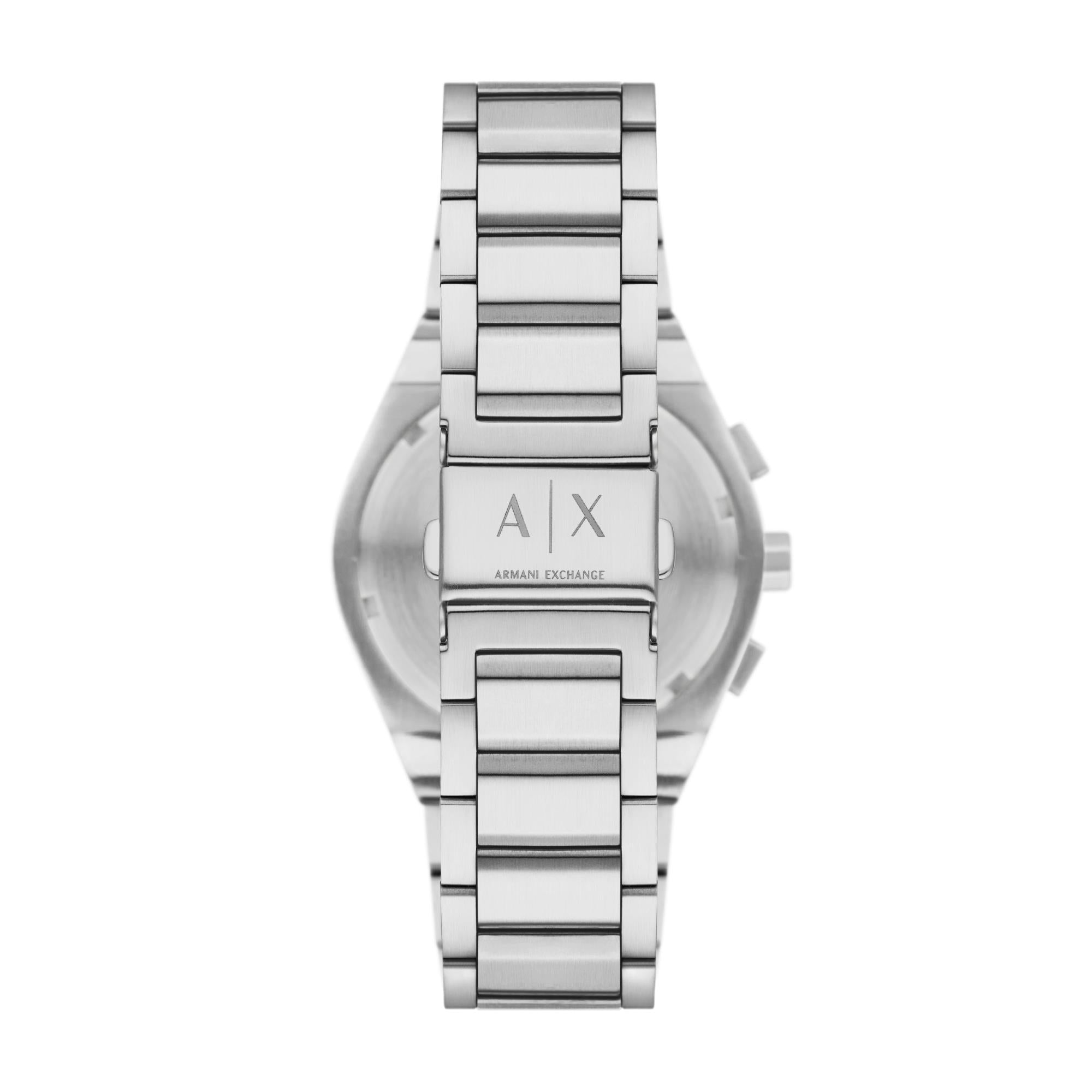 Armani Exchange Rafael 42mm Chronograph Black Dial Steel Mens Quartz Watch AX4186