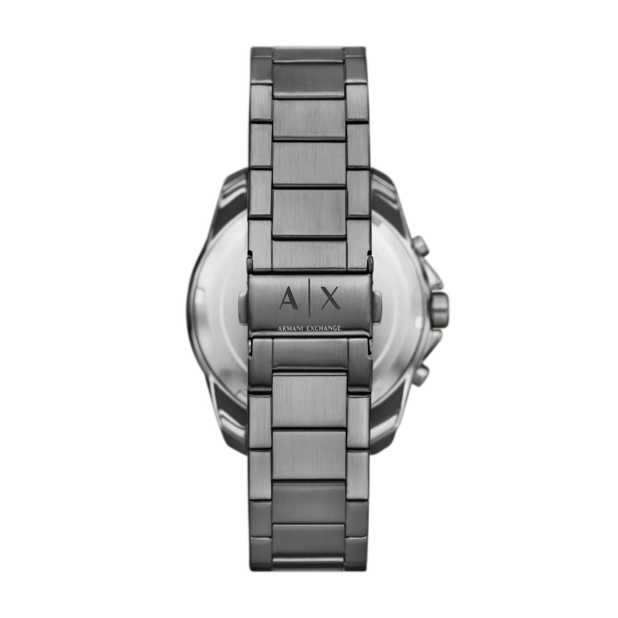 Armani Exchange Spencer 44mm Chronograph Blue Dial Steel Strap Mens Quartz Watch AX1967