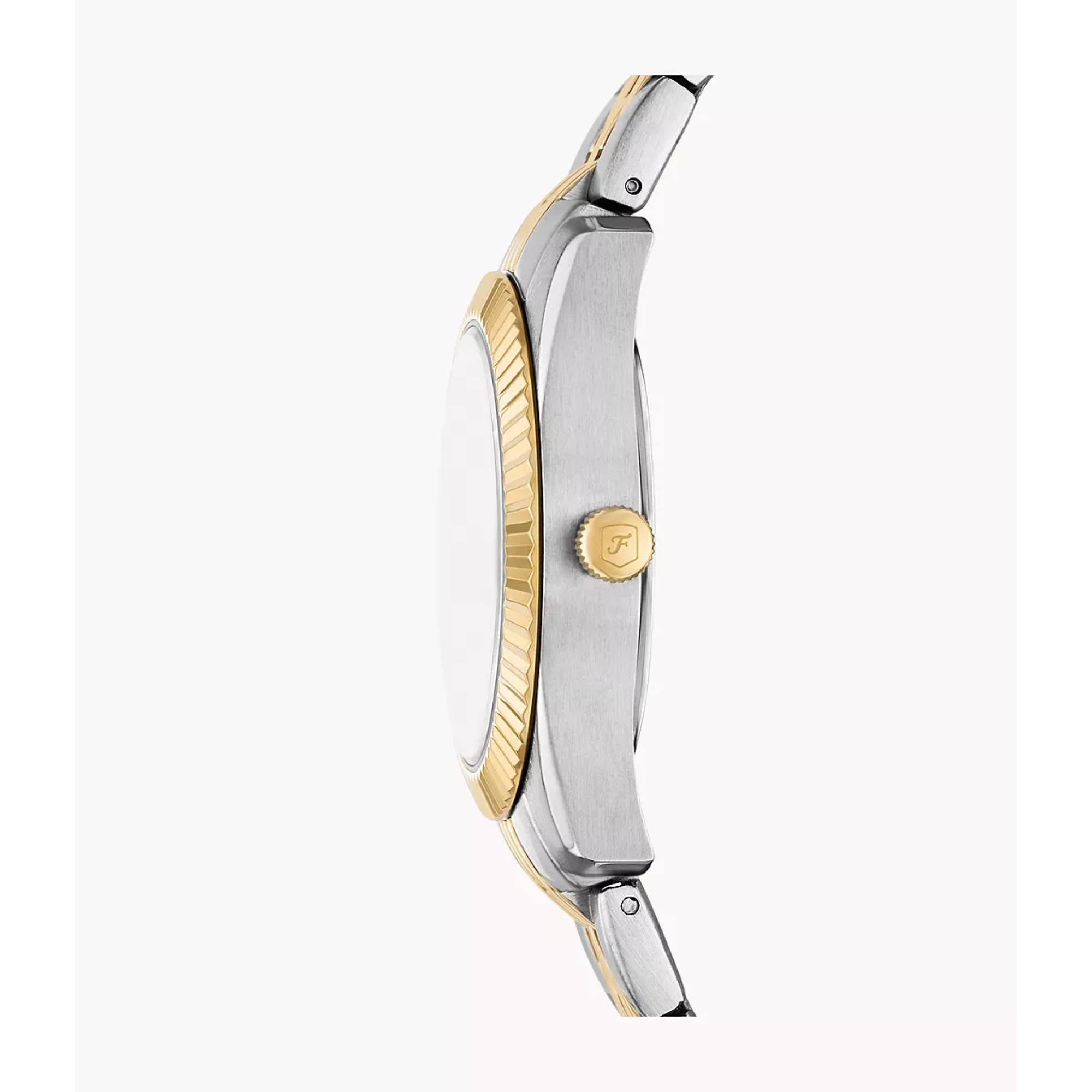 Fossil Scarlette 33mm Green Dial Steel Ladies Quartz Watch ES5388