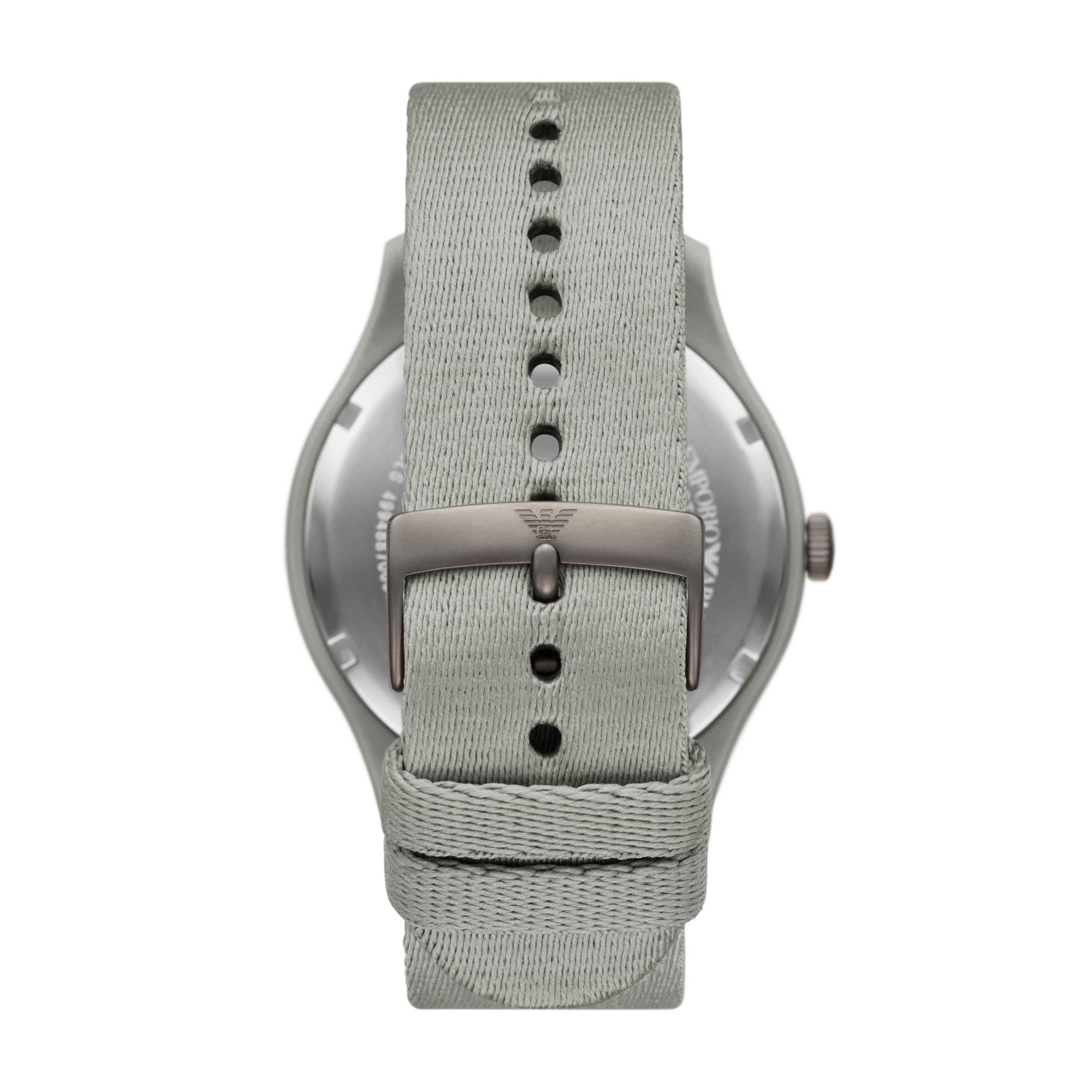 Emporio Armani Gianni T-Bar 45mm Gray Dial Mens Quartz Watch AR11653