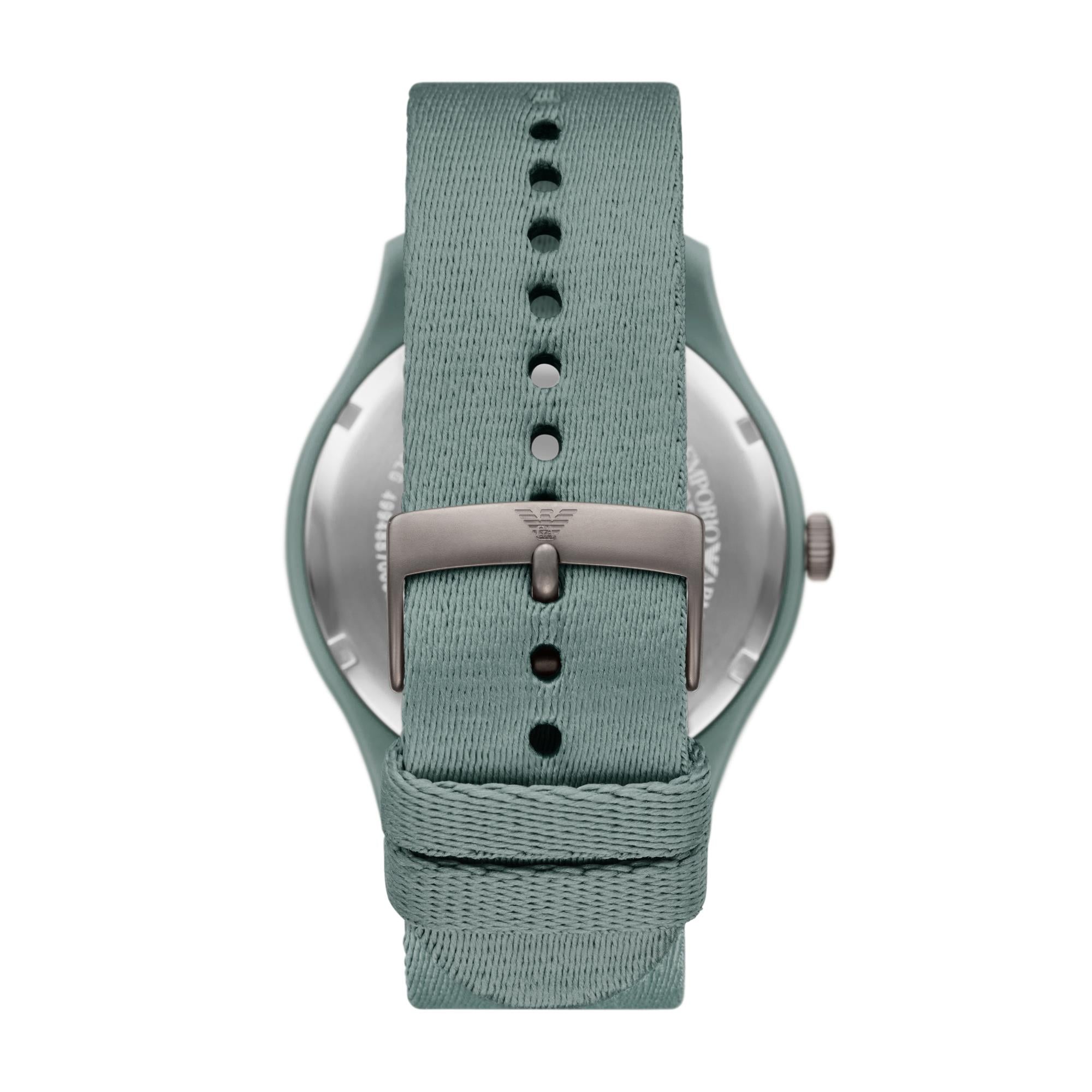 Emporio Armani Gianni T-Bar 45mm Green Dial #tide ocean material® Mens Quartz Watch AR11654