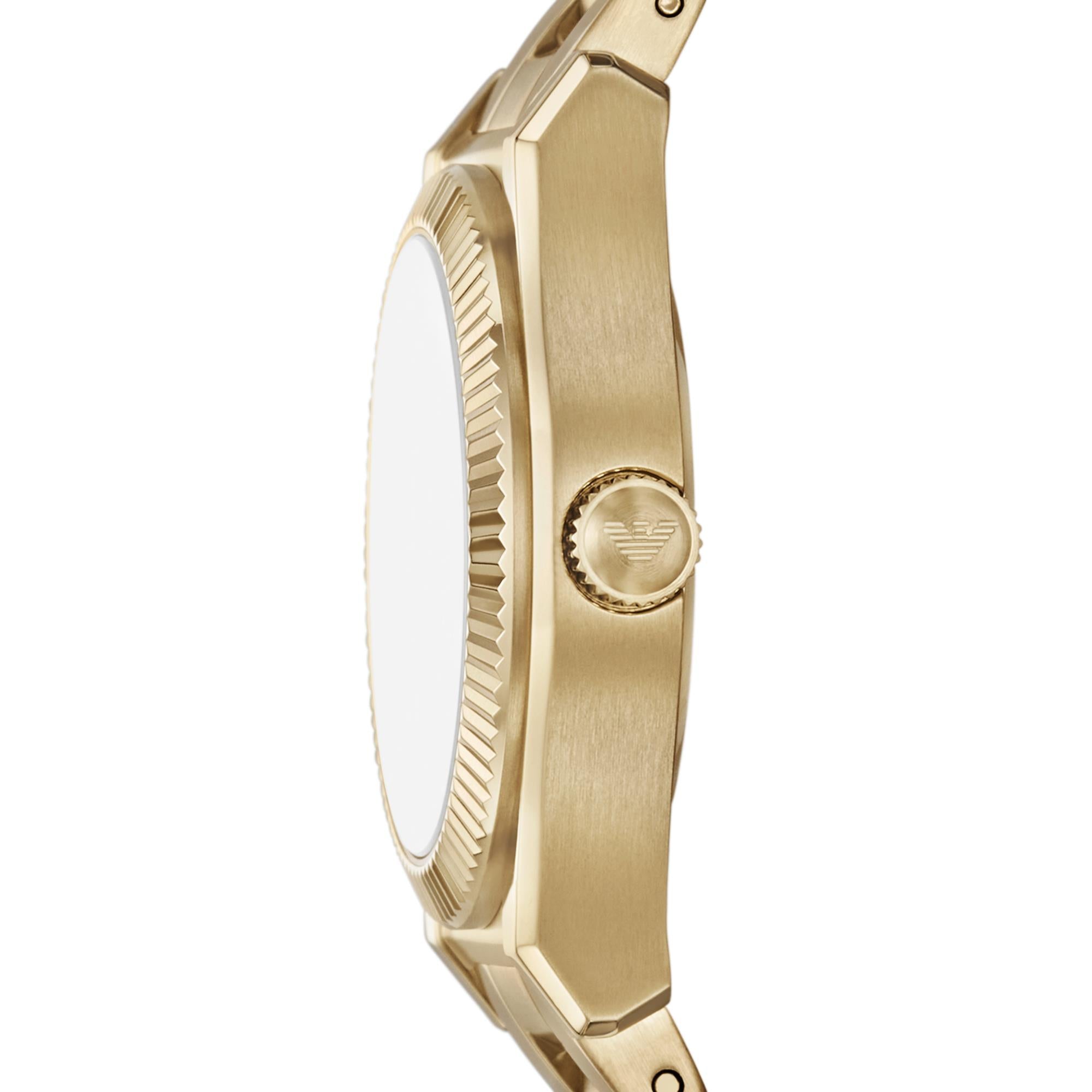 Emporio Armani Gianni T-Bar 32mm Mother Of Pearl Dial Steel Ladies Quartz Watch AR11657