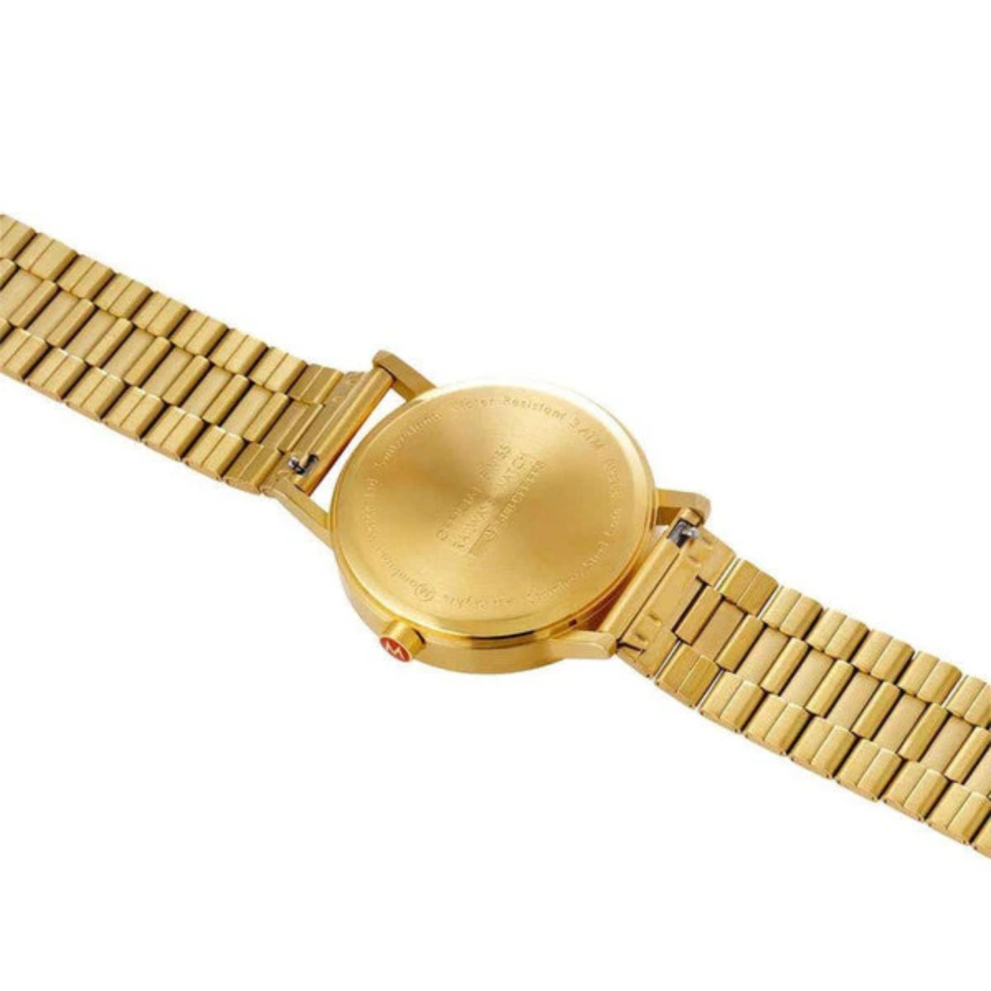 Mondaine Classic IP Plated Gold White Dial Watch A660.30360.16SBM
