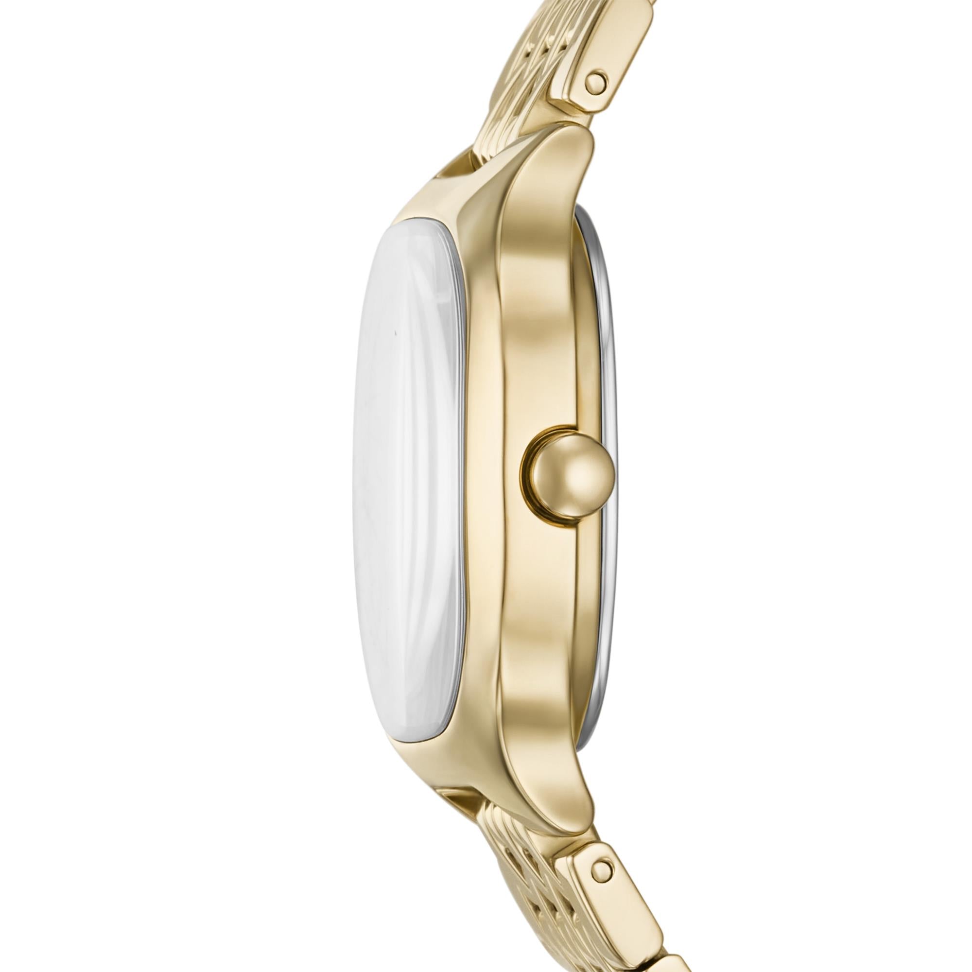 Skagen Mellem Lille Uhr mit goldenem Zifferblatt und Edelstahlarmband für Damen SKW3162
