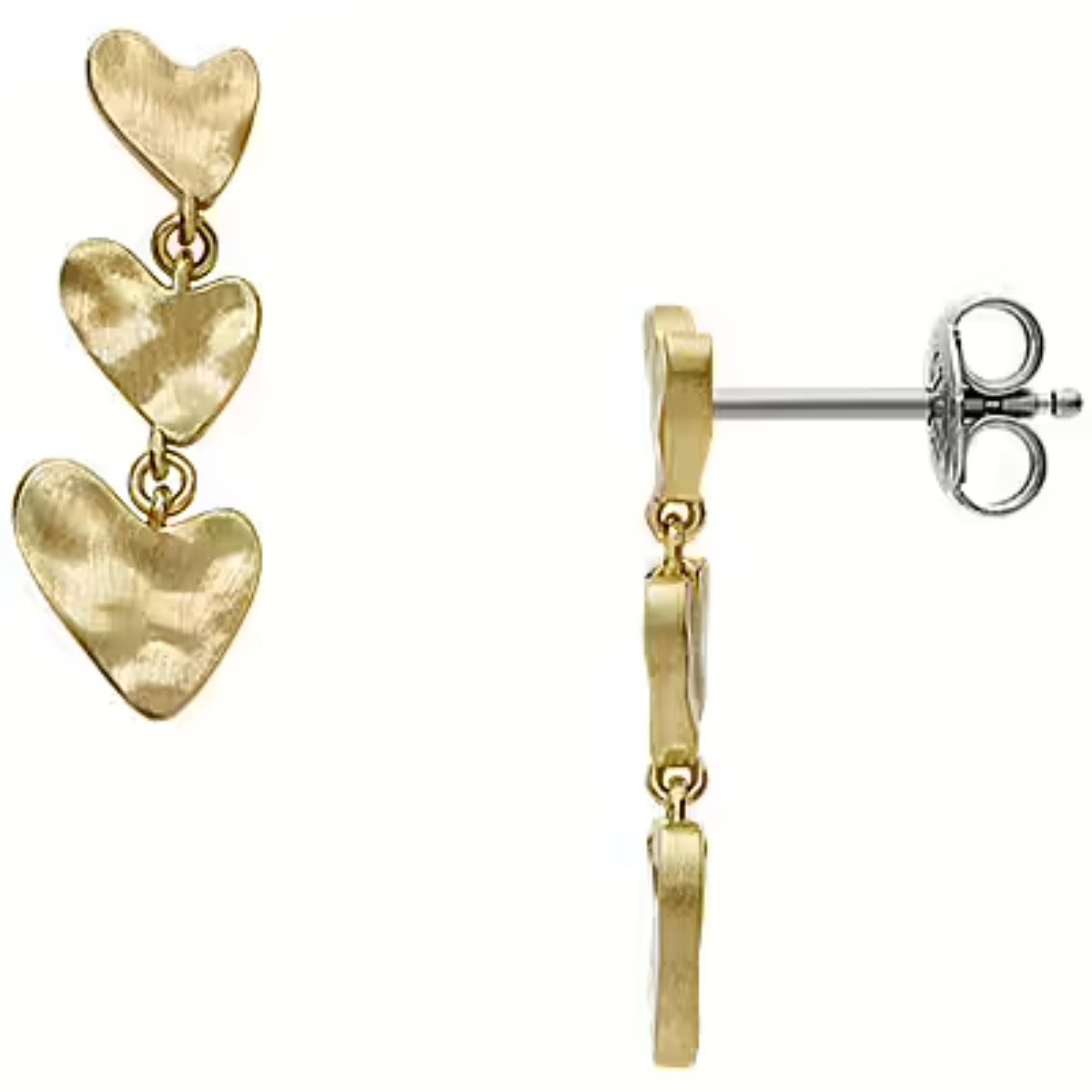 Skagen Anja Hearts Gold-Tone Ladies Earrings SKJ5011710