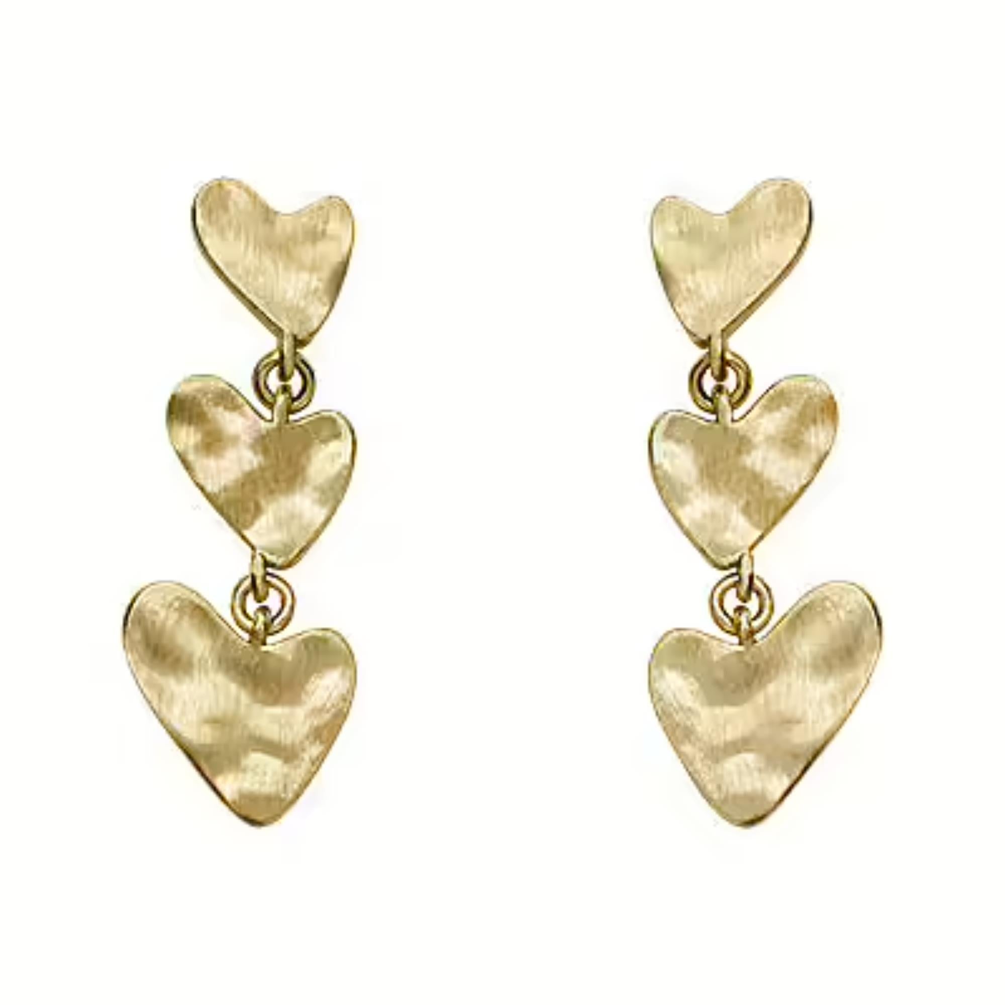 Skagen Anja Hearts Gold-Tone Ladies Earrings SKJ5011710