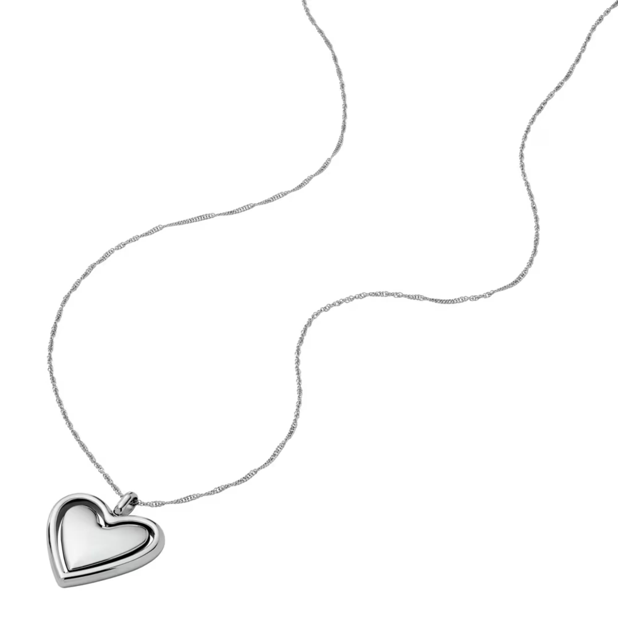 Fossil Legacy Heart Pendant Ladies Necklace JF04836040