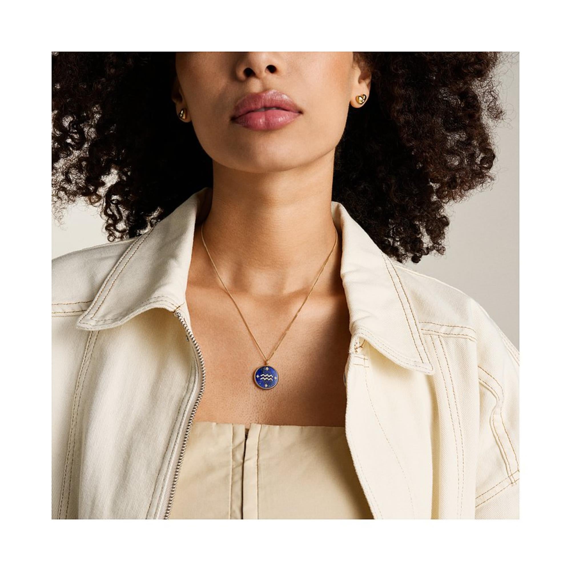 Fossil Aquarius Pendant Ladies Necklace JF04849710