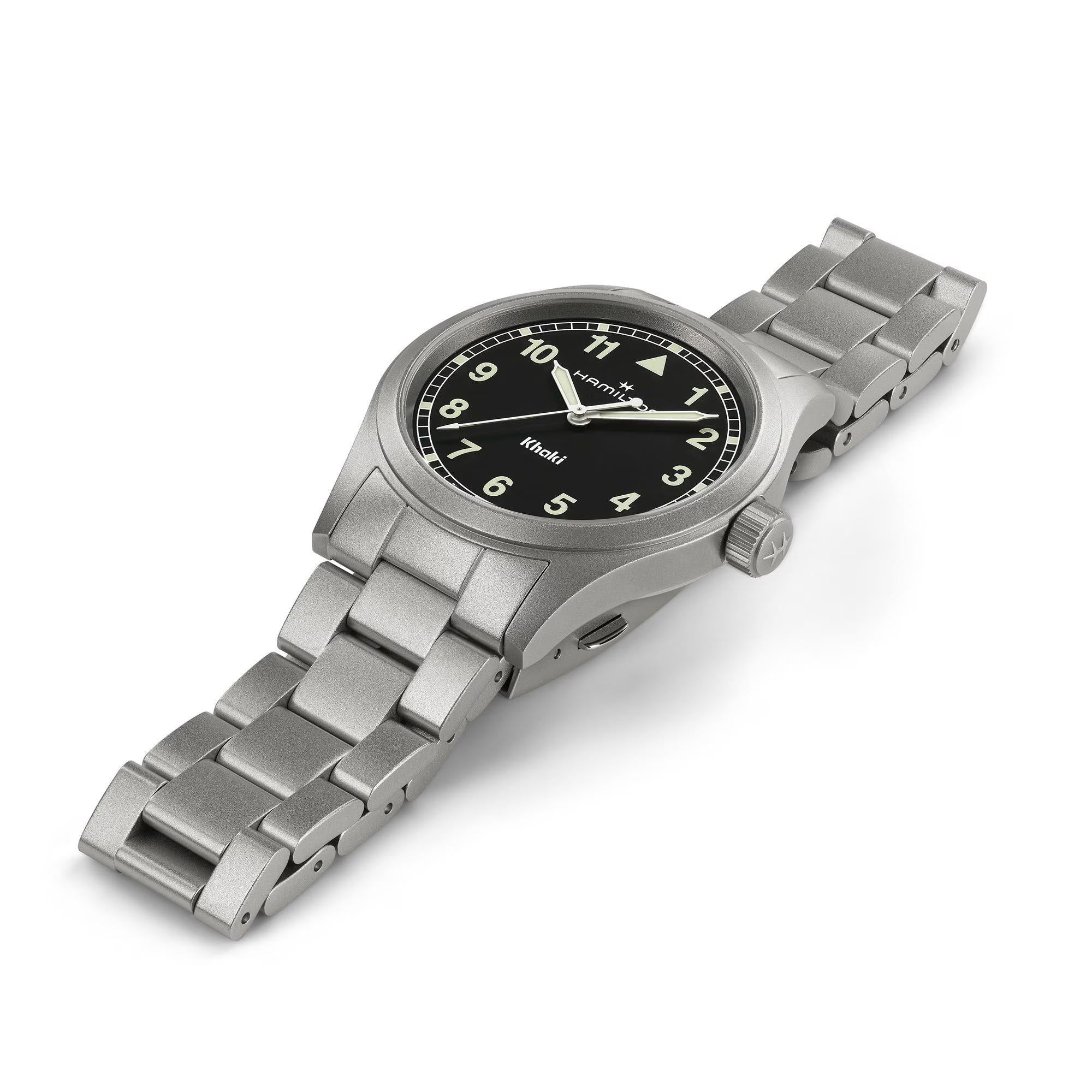 Hamilton Khaki Field 38mm Black Dial Steel Quartz Watch H69401130