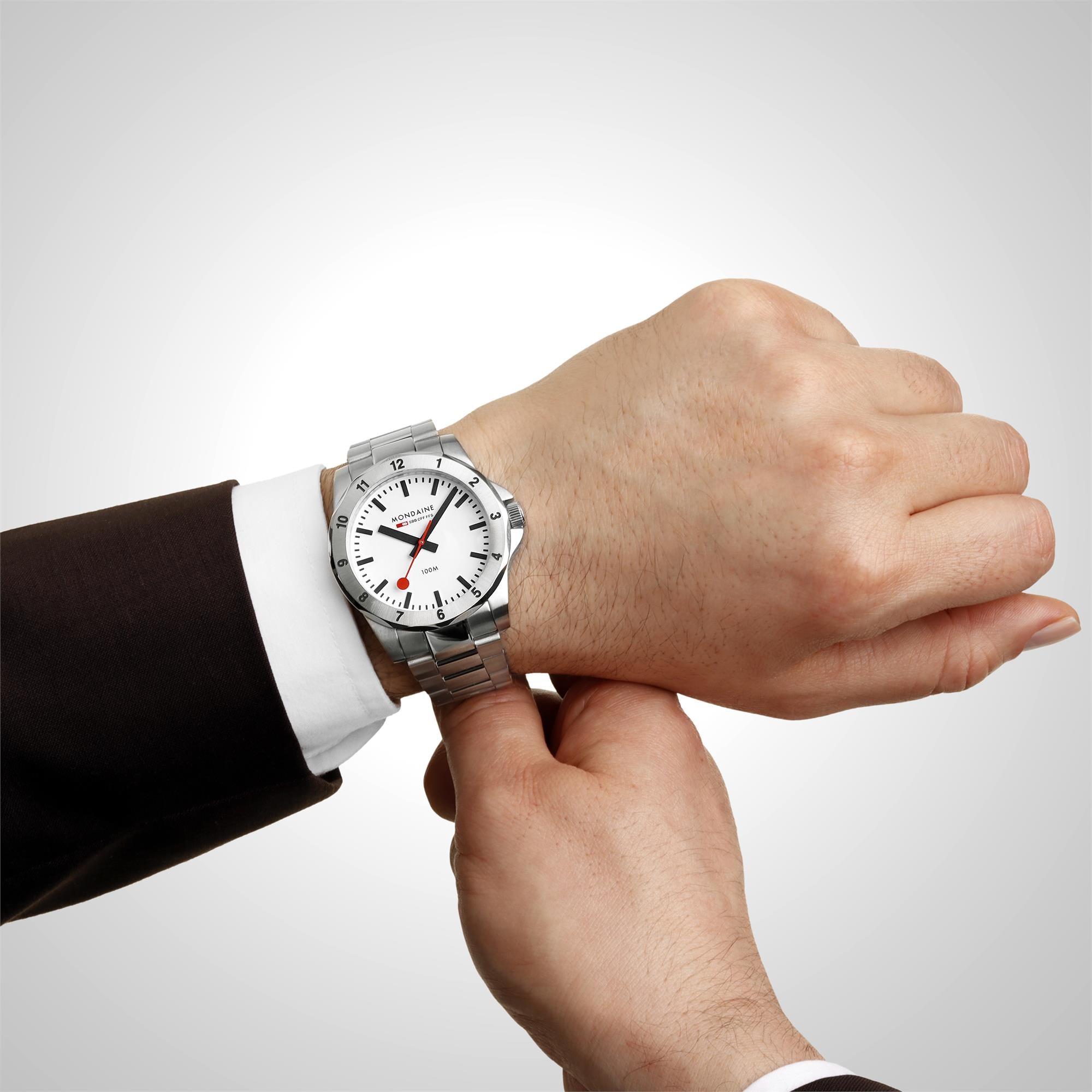 Mondaine Numeri Quartz White Dial Men's Watch MSN.4211B.SK