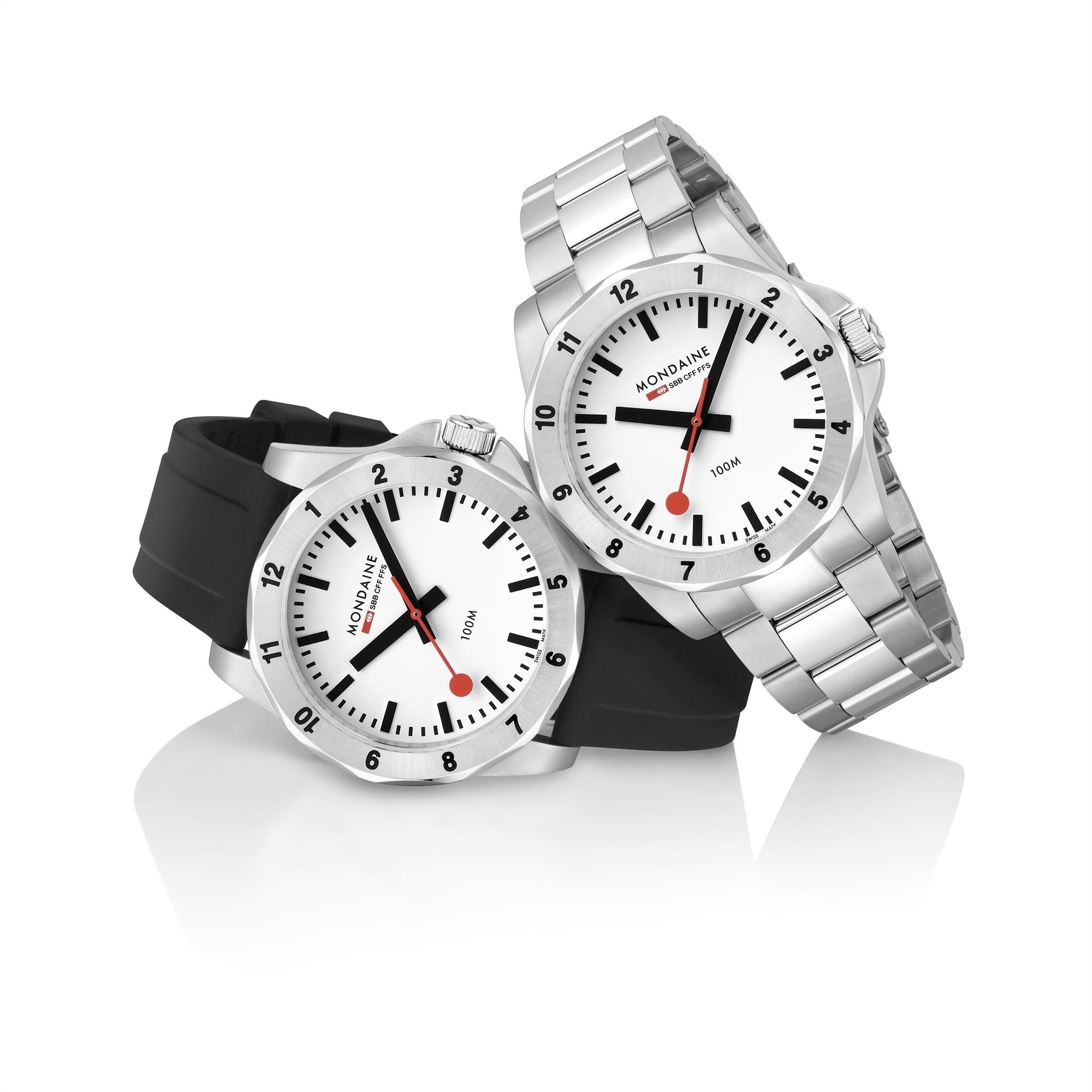 Mondaine Numeri 42mm White Dial Silicone Mens Quartz Watch MSN.4211B.RB