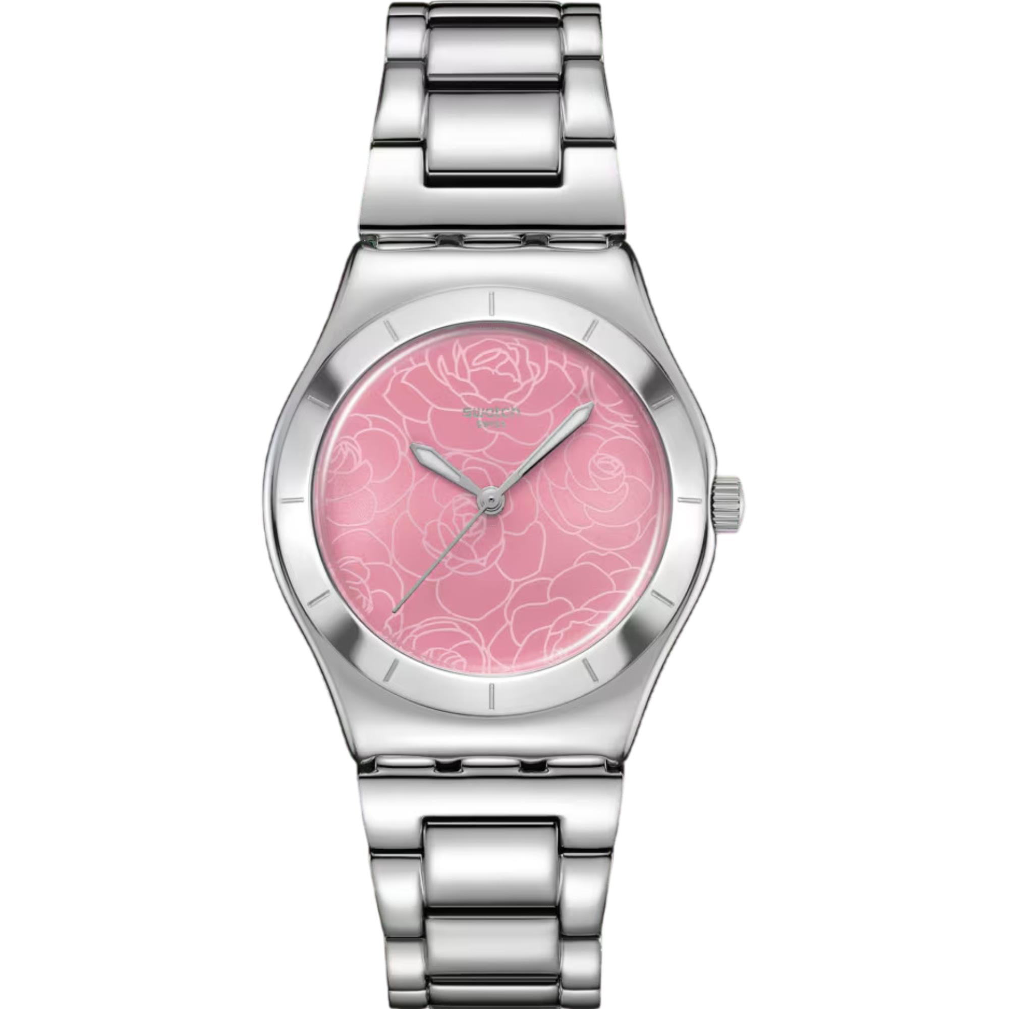 Swatch Petal Charm Pink Dial Unisex Watch YLS234G