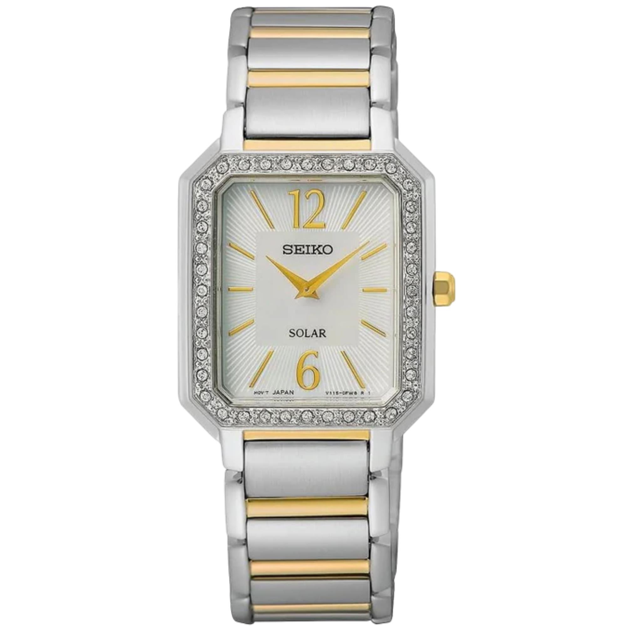 Seiko Conceptual 25mm Mother of Pearl Dial Steel Ladies Solar Watch SUP466P1