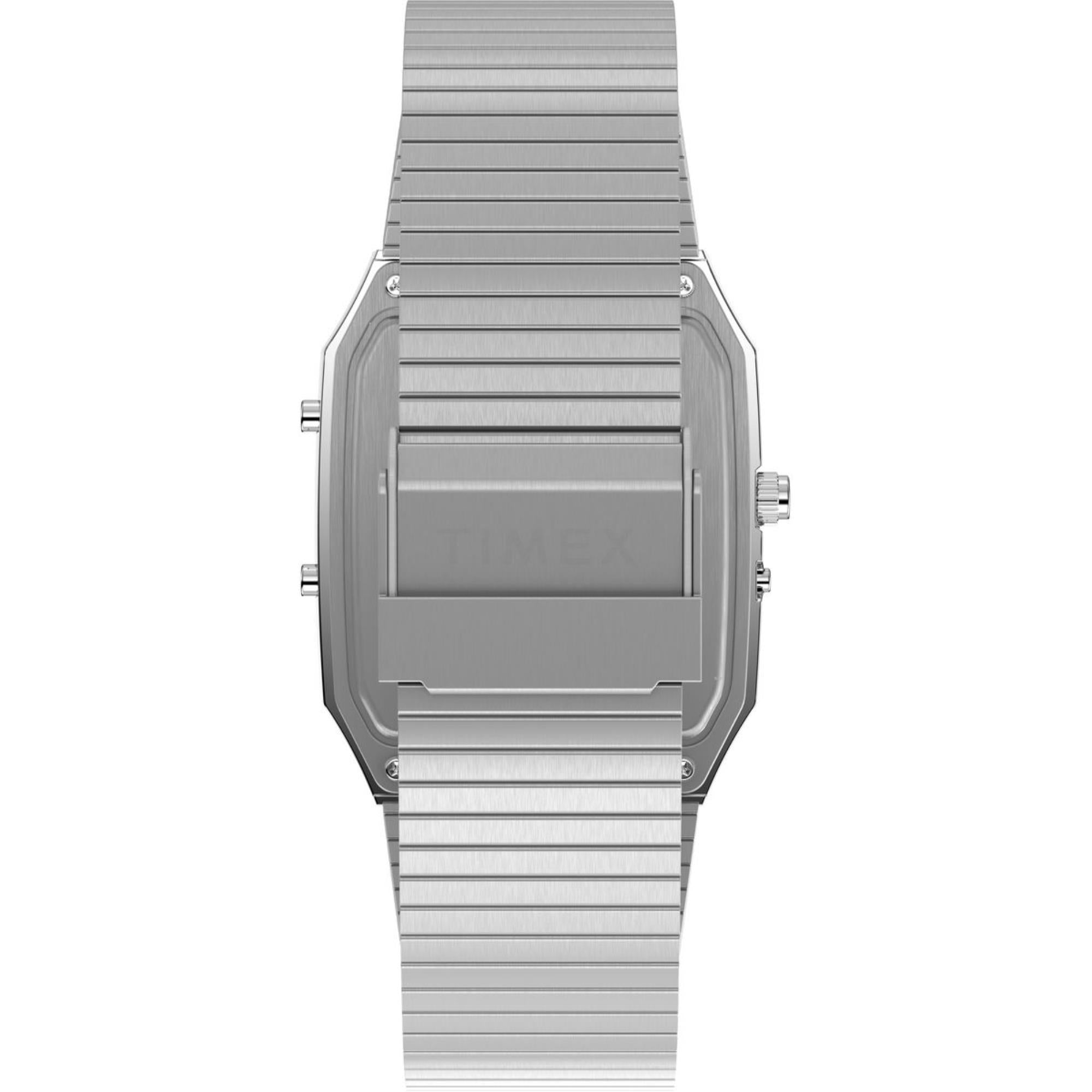Timex Q 33mm Black Dial Steel Quartz Watch TW2Y05900