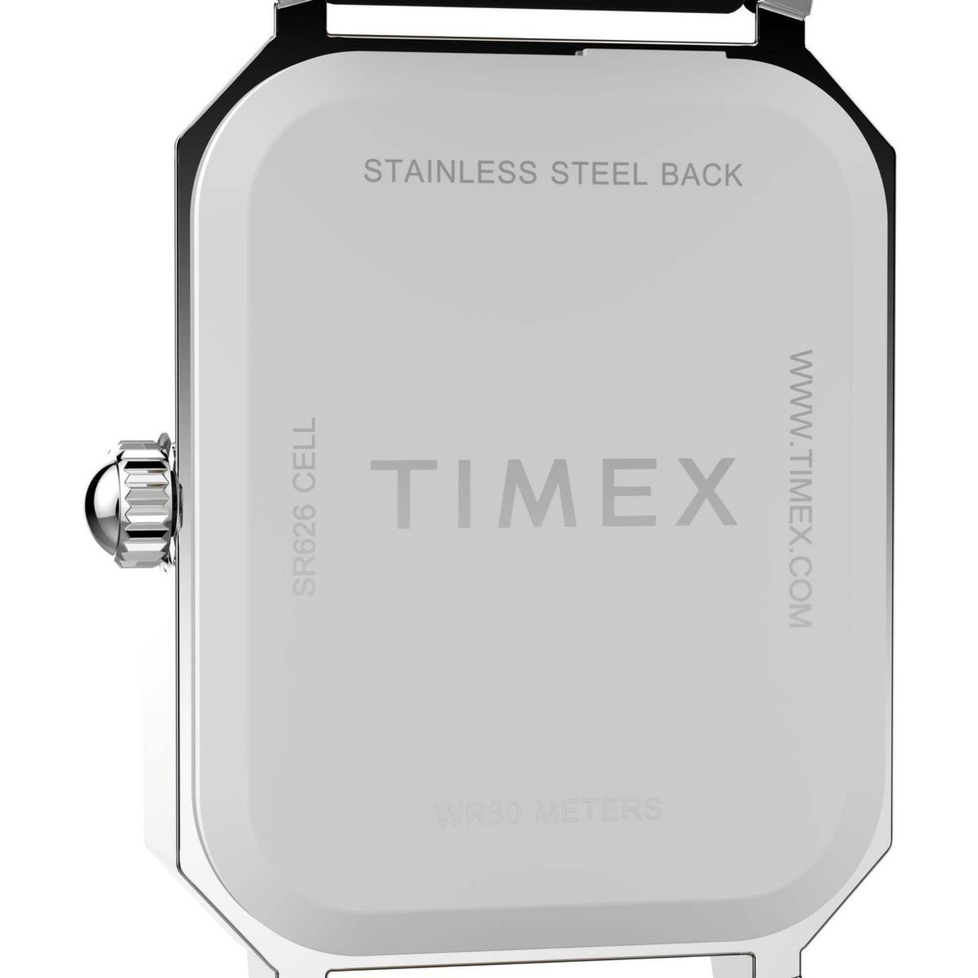 Timex Dress 21mm Weißes Zifferblatt Leder Damen Quarz Uhr TW2Y00800