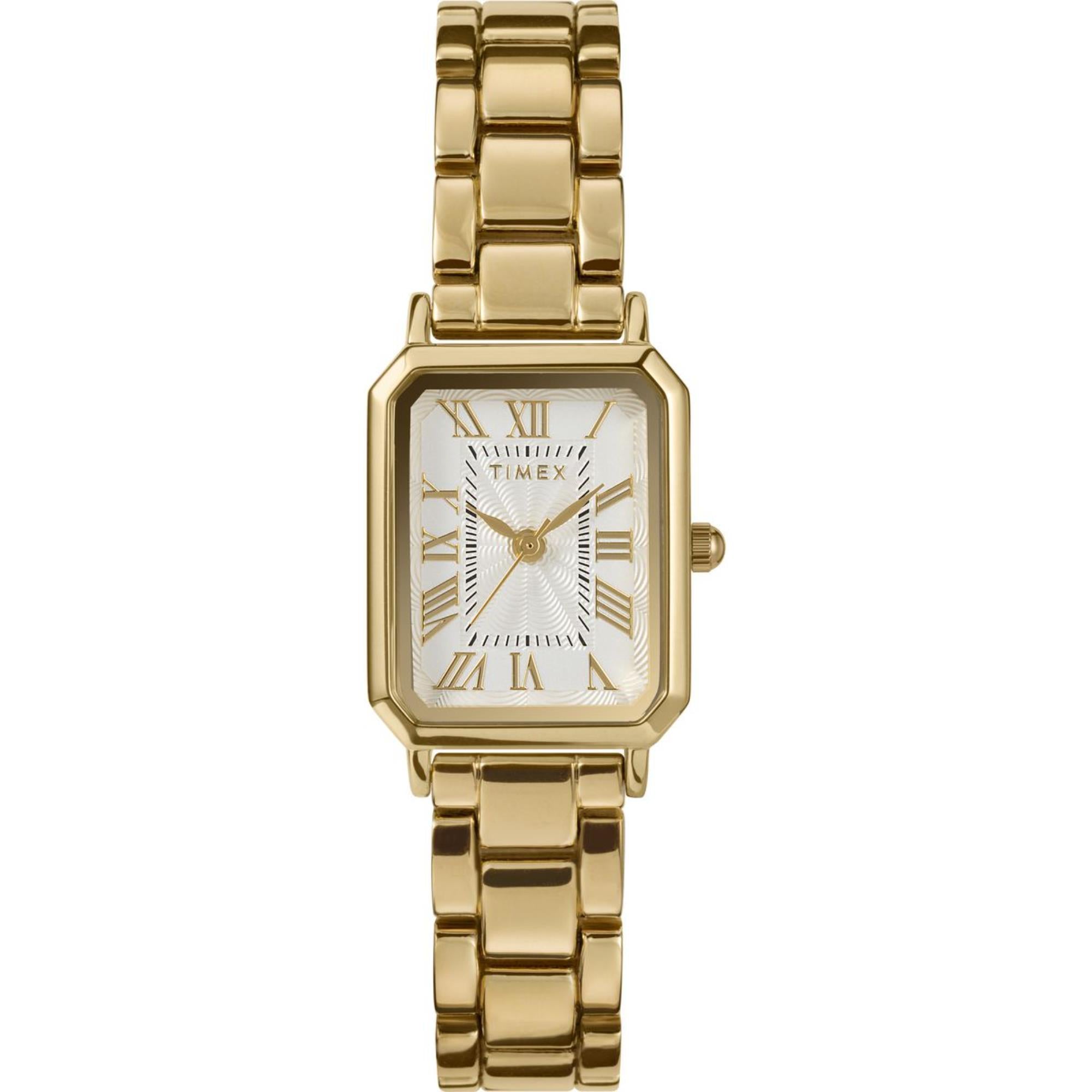 Timex Dress Weißes Zifferblatt Edelstahlarmband Damen Uhr TW2Y01200