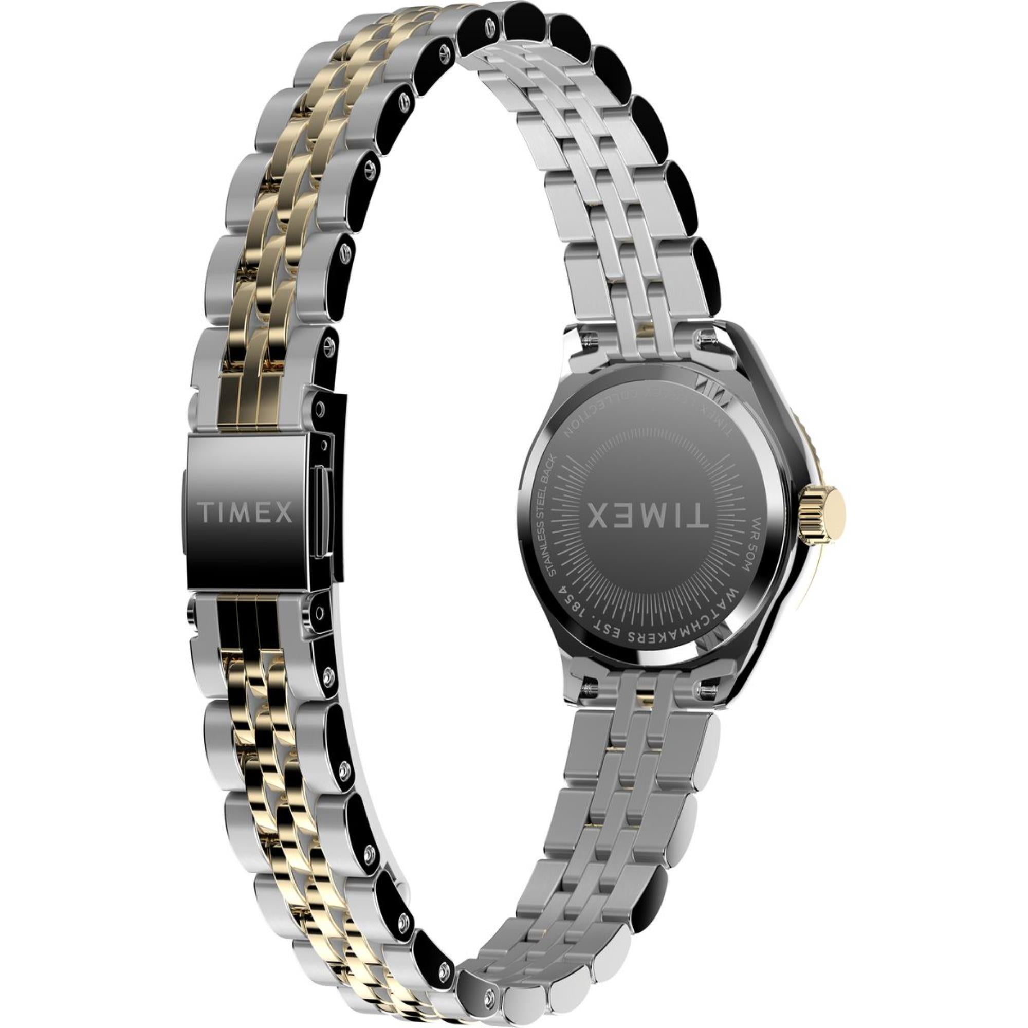 Timex Legacy 25mm Champagne Dial Steel Ladies Quartz Watch TW2W90900