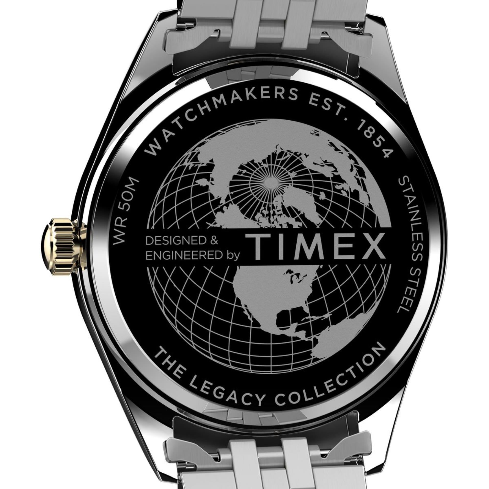 Timex Legacy 41mm Green Dial Steel Mens Quartz Watch TW2W42800