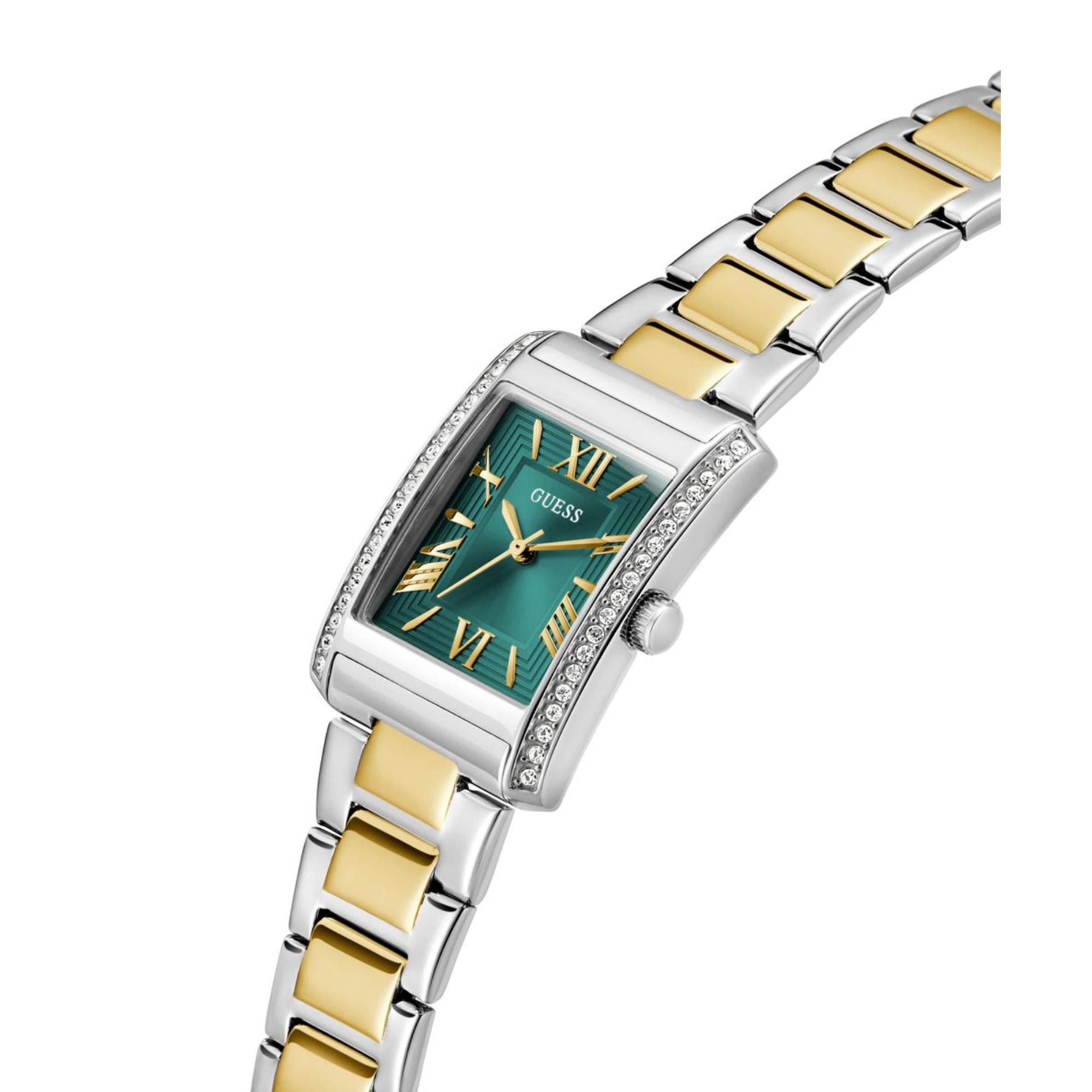Guess Bonnie Green Dial Stainless Steel Strap Women's Watch GW0874L2
