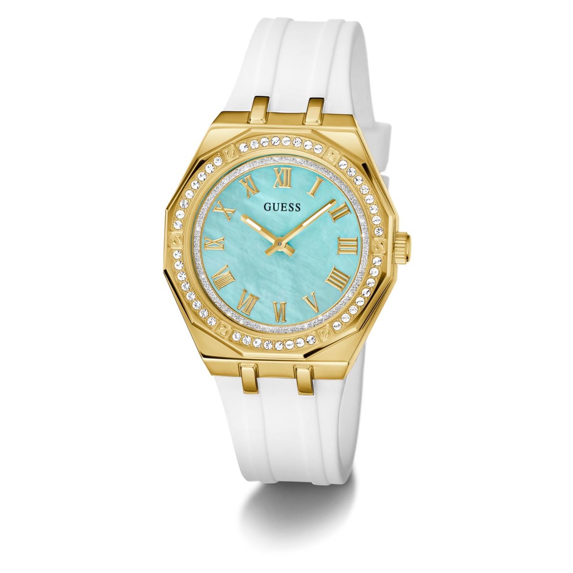Guess Desire grünes Zifferblatt Silikonarmband Damen Uhr GW0872L1