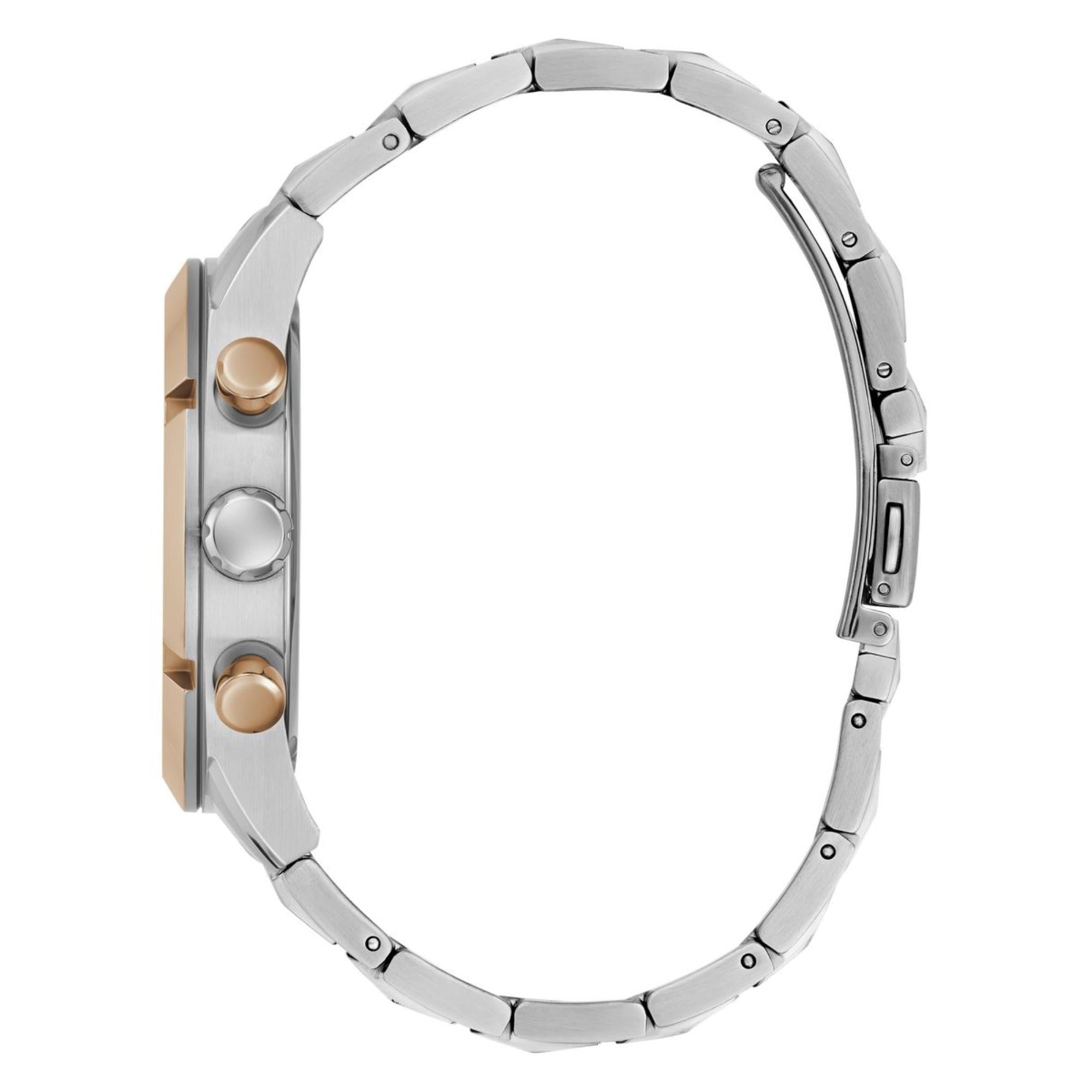 Guess Resistance Blaues Zifferblatt Edelstahlarmband Herren Uhr GW0714G3