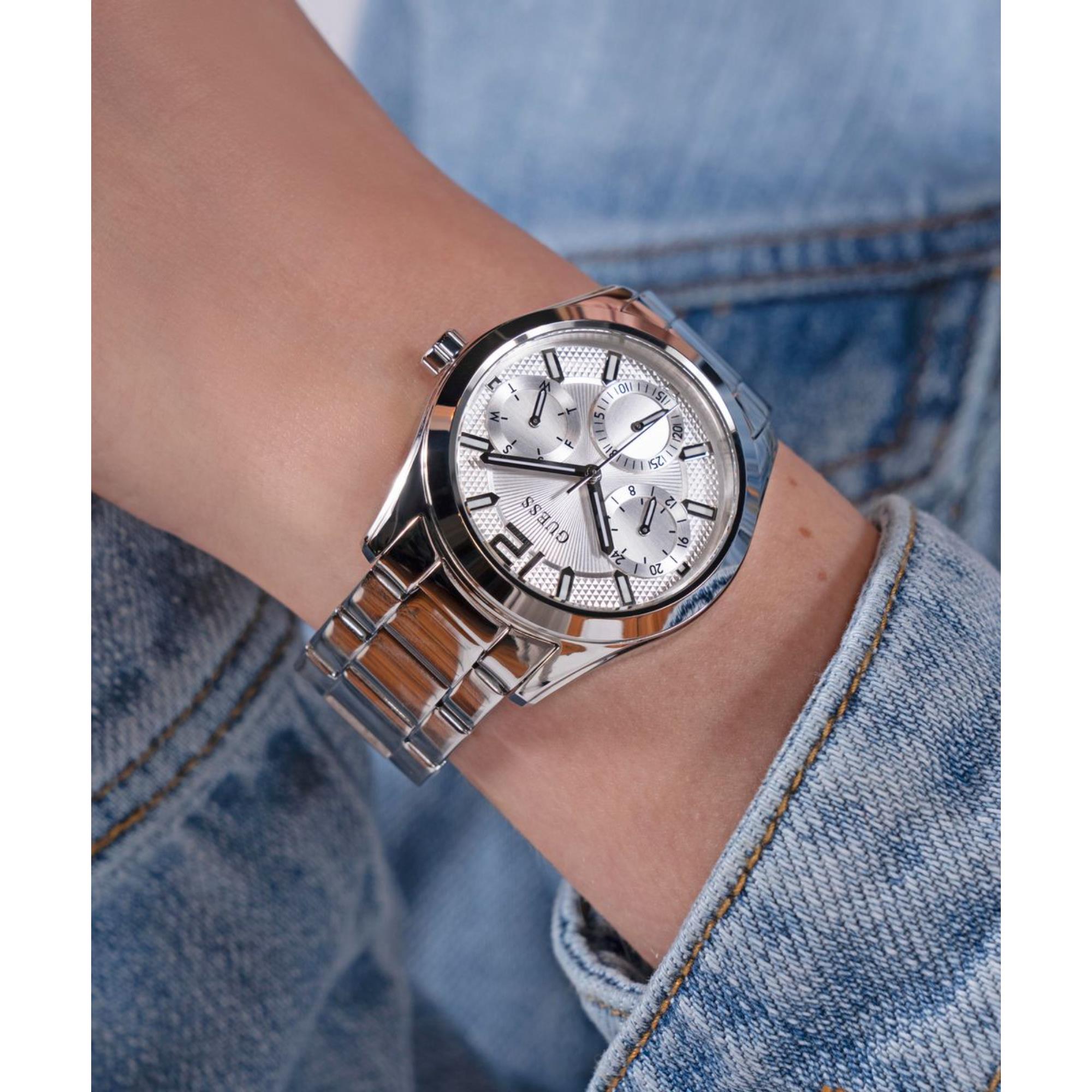 Guess Zoe Silber Zifferblatt Edelstahlarmband Damenuhr GW0760L1