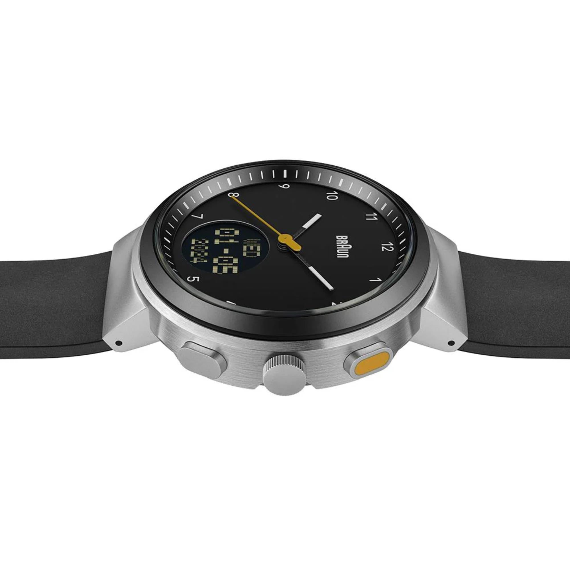 Braun Step Watch Black Dial Silicone Strap Watch BN0299NBKBKG