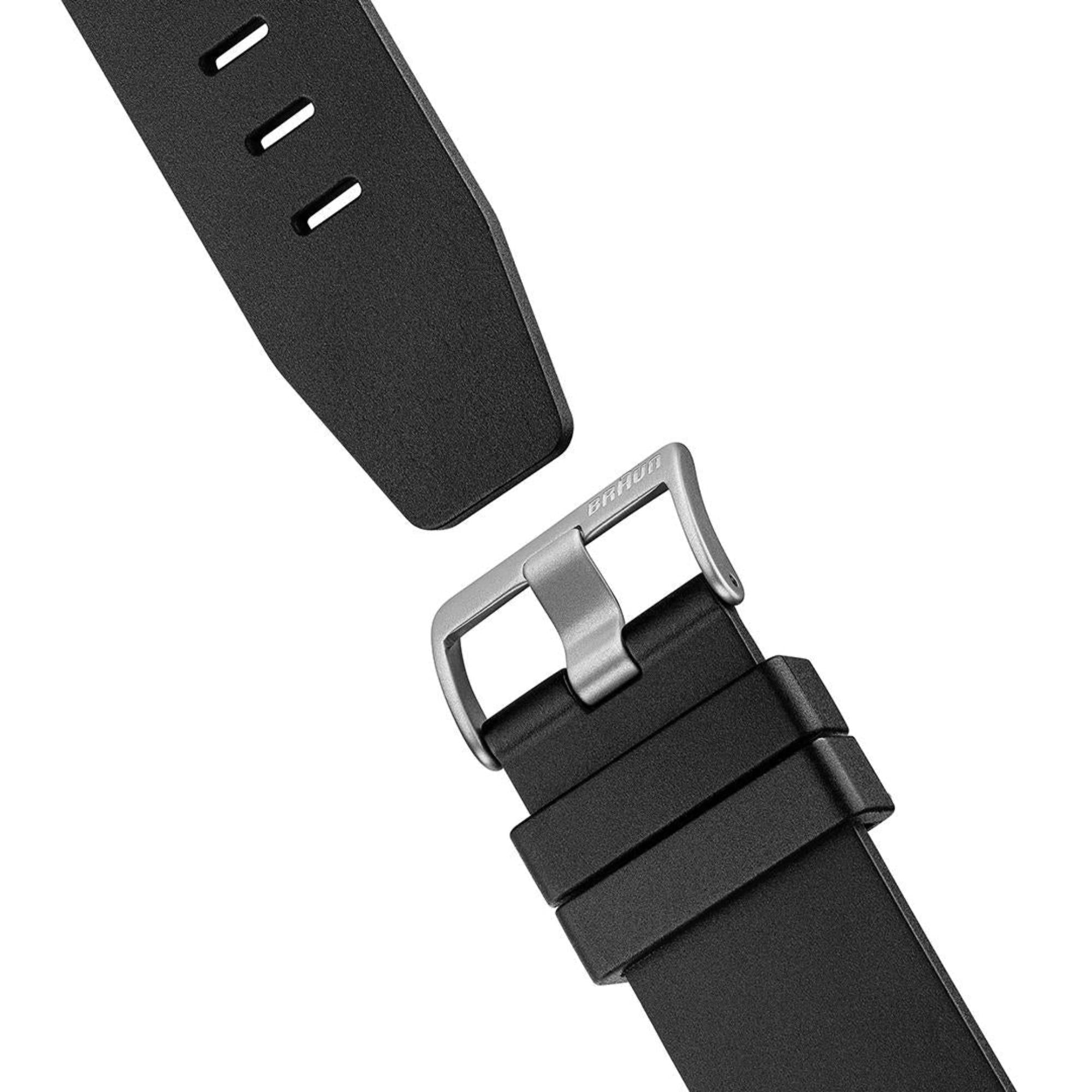 Braun Step Watch Black Dial Silicone Strap Watch BN0299NBKBKG